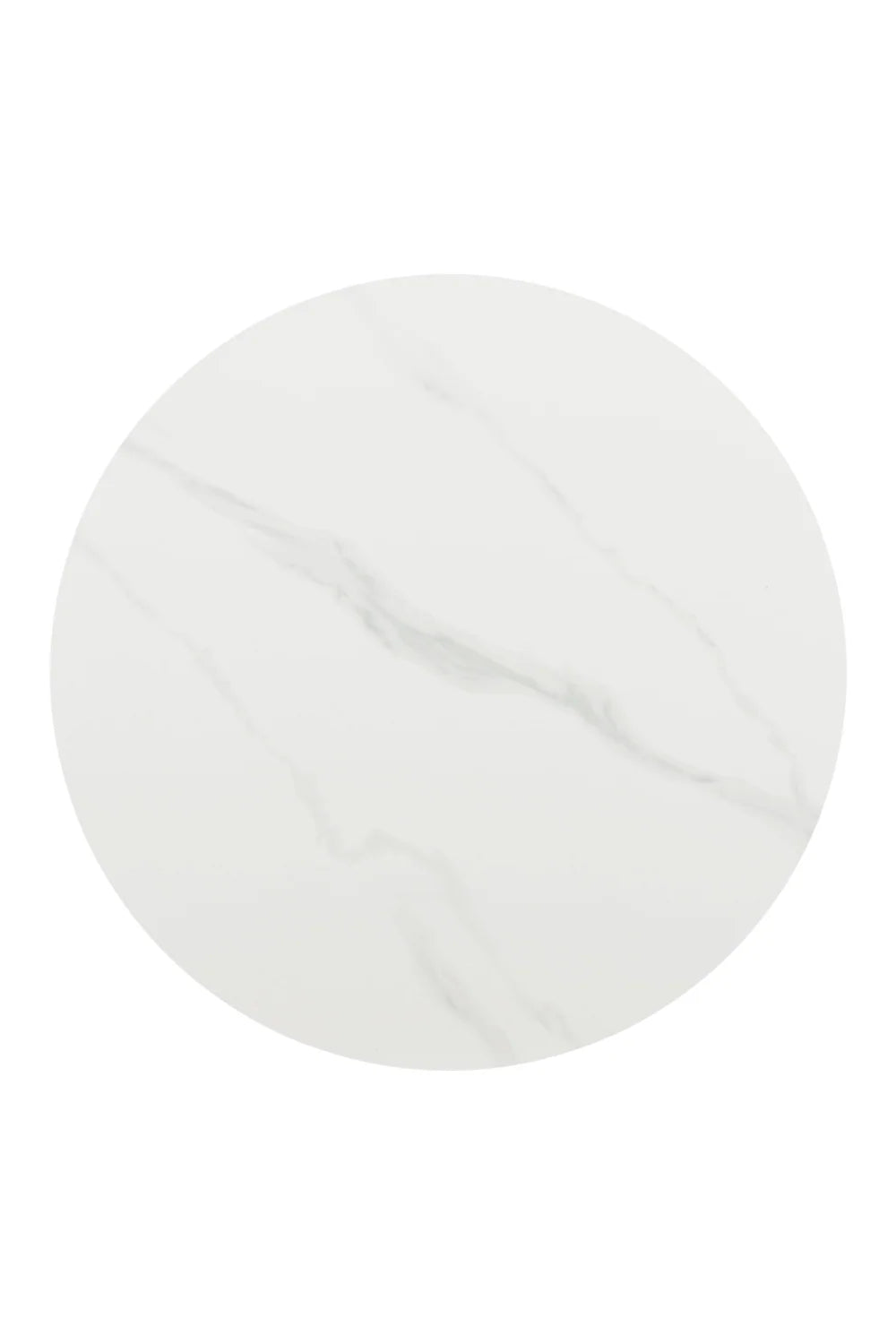 Luxury Round White Sintered Stone Dining Table Modern Italian Style for Villa