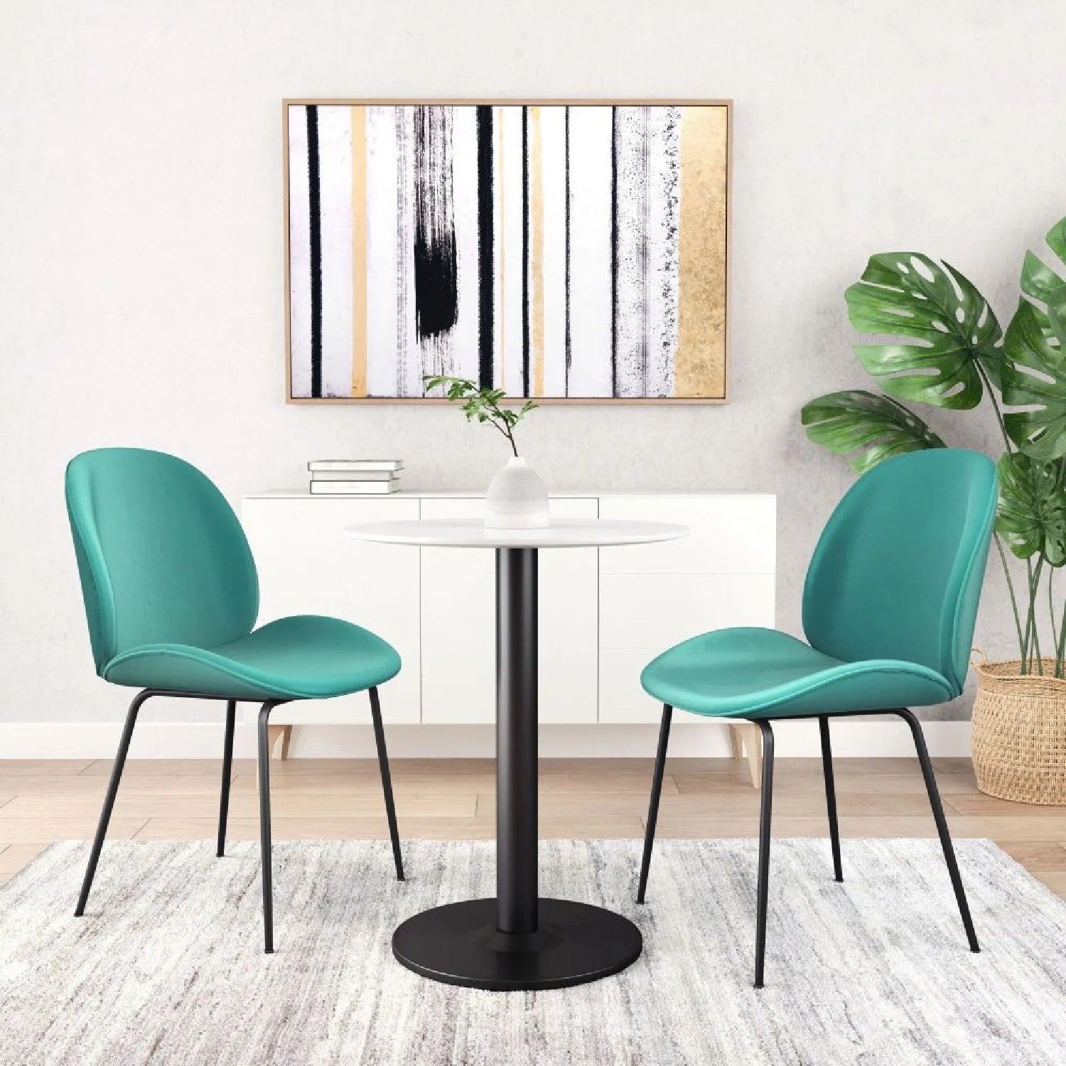 Luxury Round Wood Bistro Table Modern Italian Style for Villa