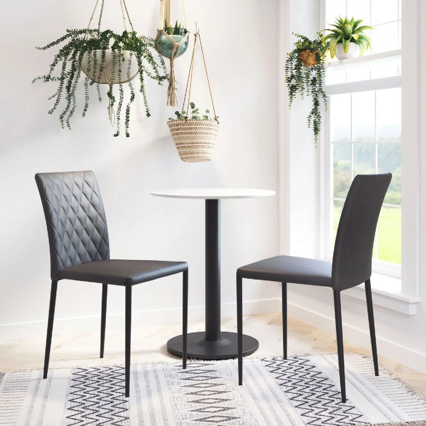 Luxury Round Wood Bistro Table Modern Italian Style for Villa