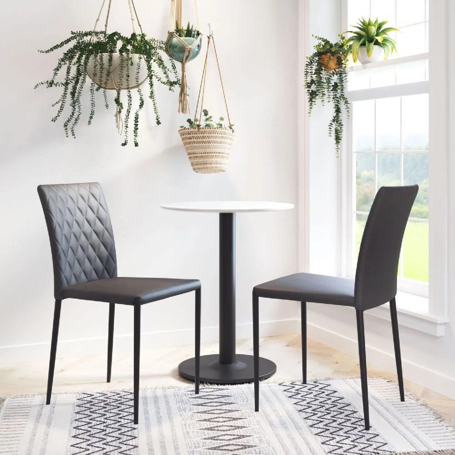 Luxury Round Wood Bistro Table Modern Italian Style for Villa