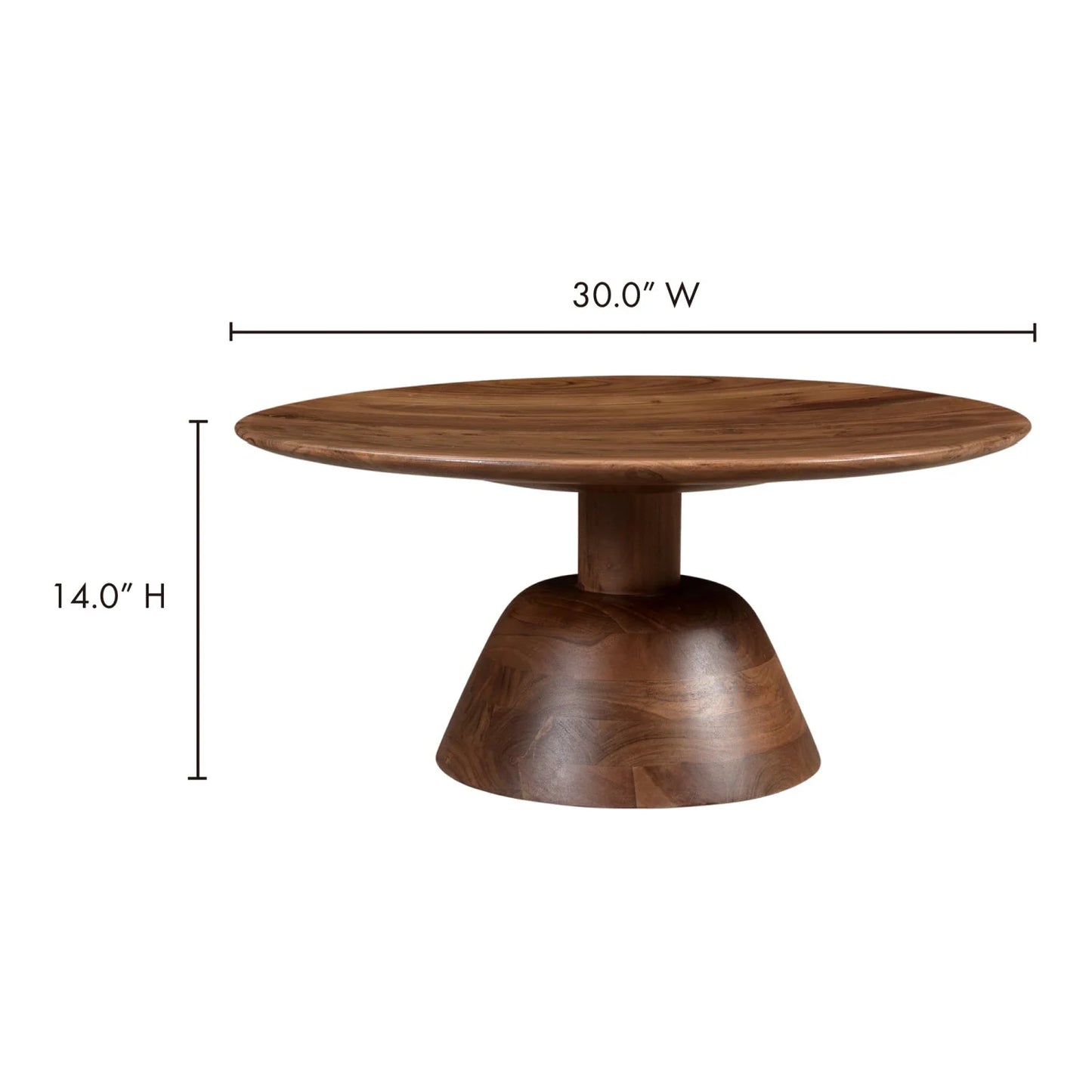 Luxury Round Wood Coffee Table Modern Italian Style for Villa