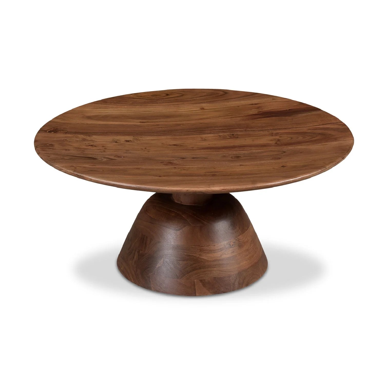 Luxury Round Wood Coffee Table Modern Italian Style for Villa