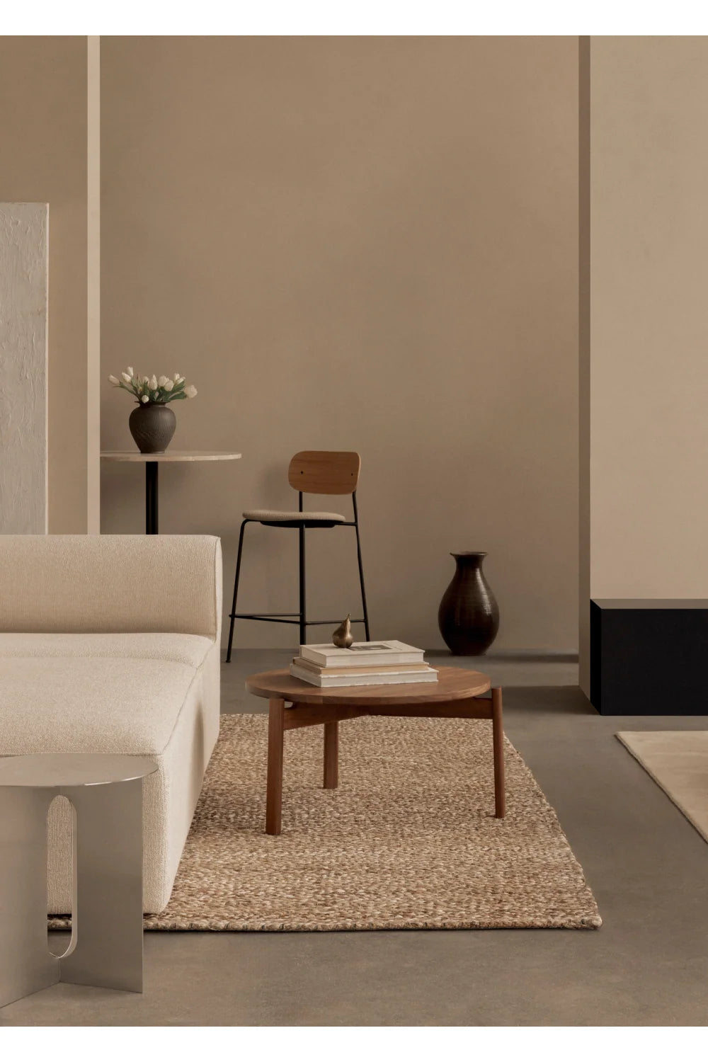 Luxury Round Wooden Coffee Table Modern Italian Style for Villa