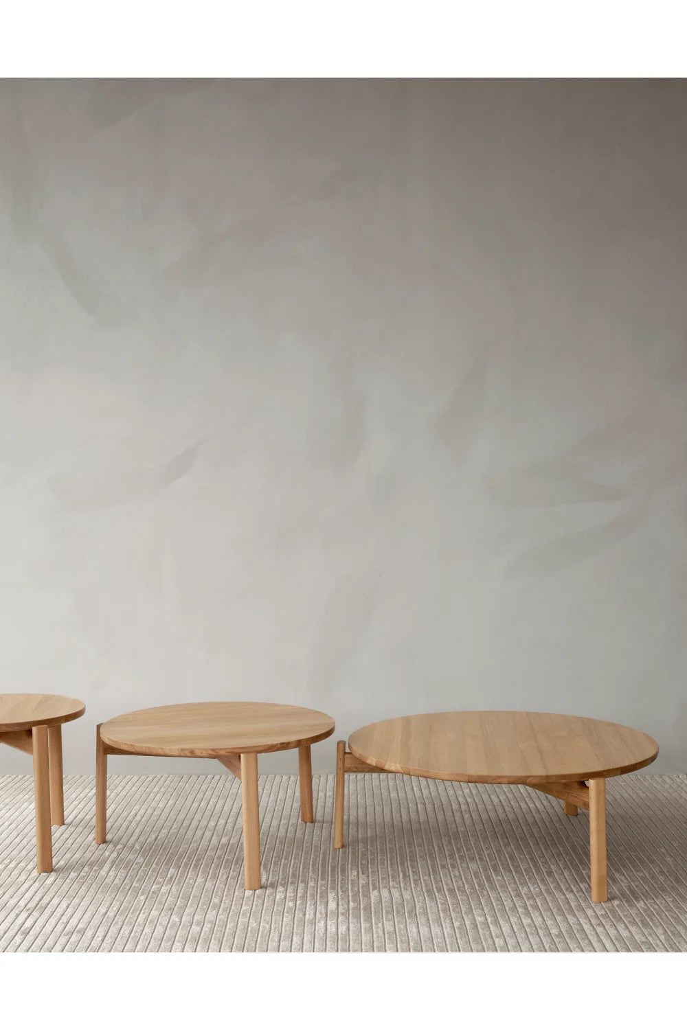 Luxury Round Wooden Coffee Table Modern Italian Style for Villa