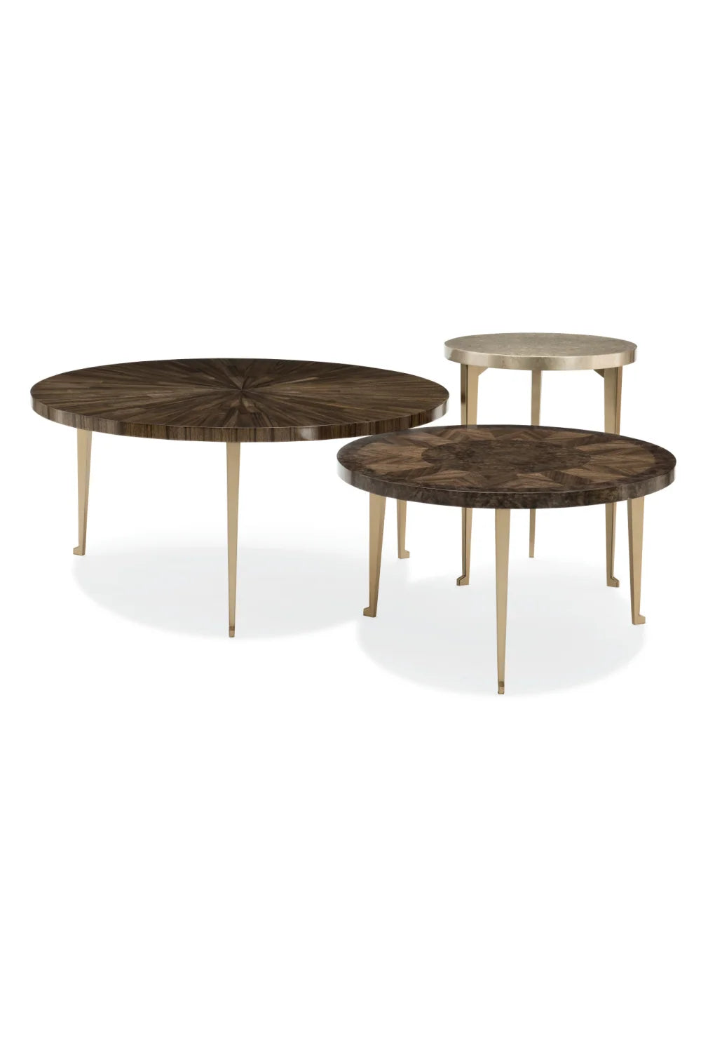Luxury Round Wooden Coffee Table Modern Italian Style for Villa