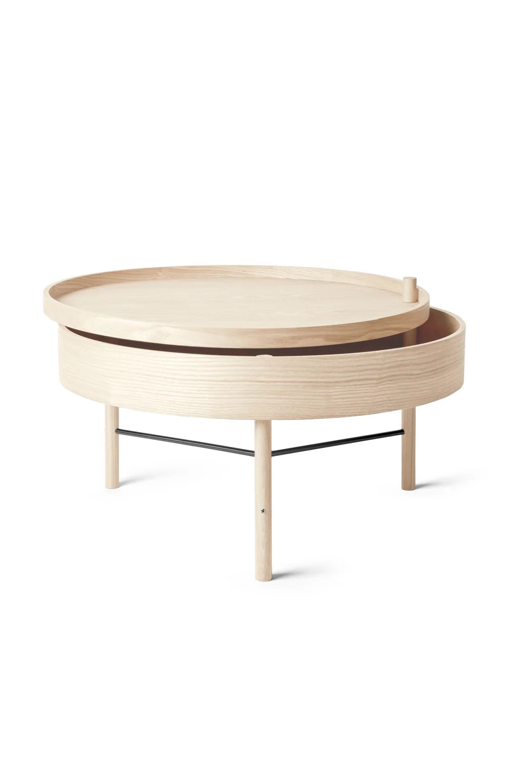 Luxury Round Wooden Turning Coffee Table Modern Italian Style for Villa