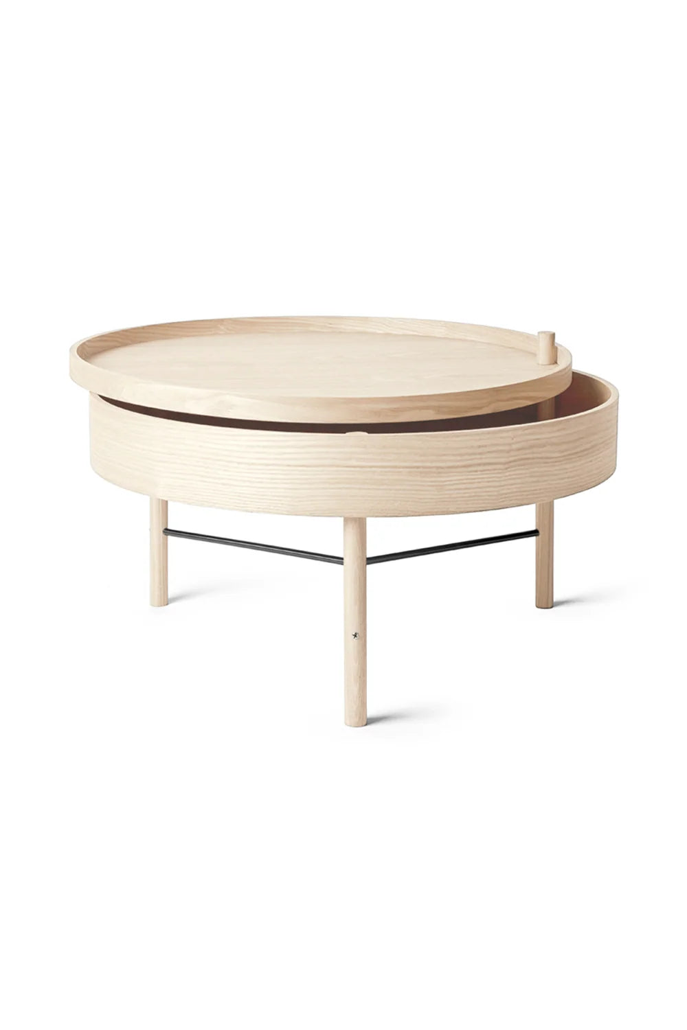 Luxury Round Wooden Turning Coffee Table Modern Italian Style for Villa
