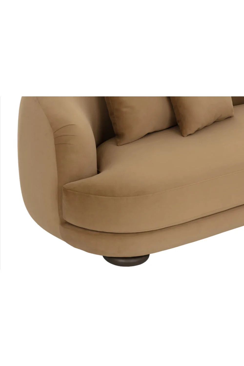 Luxury Rounded Back Velvet Sofa Modern Italian Style for Villa