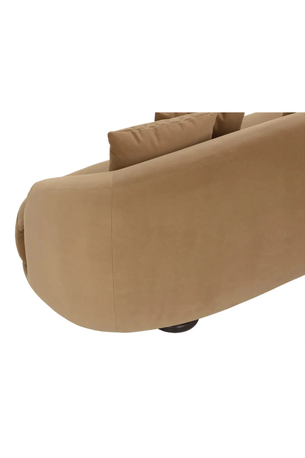 Luxury Rounded Back Velvet Sofa Modern Italian Style for Villa