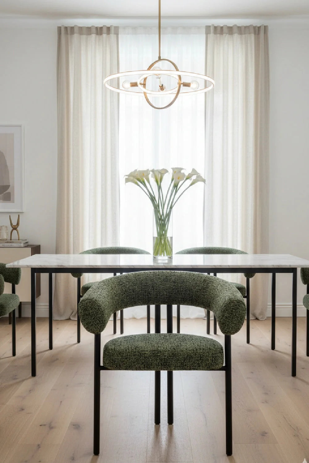 Luxury Rounded Modern Dining Chair European Style for Villa