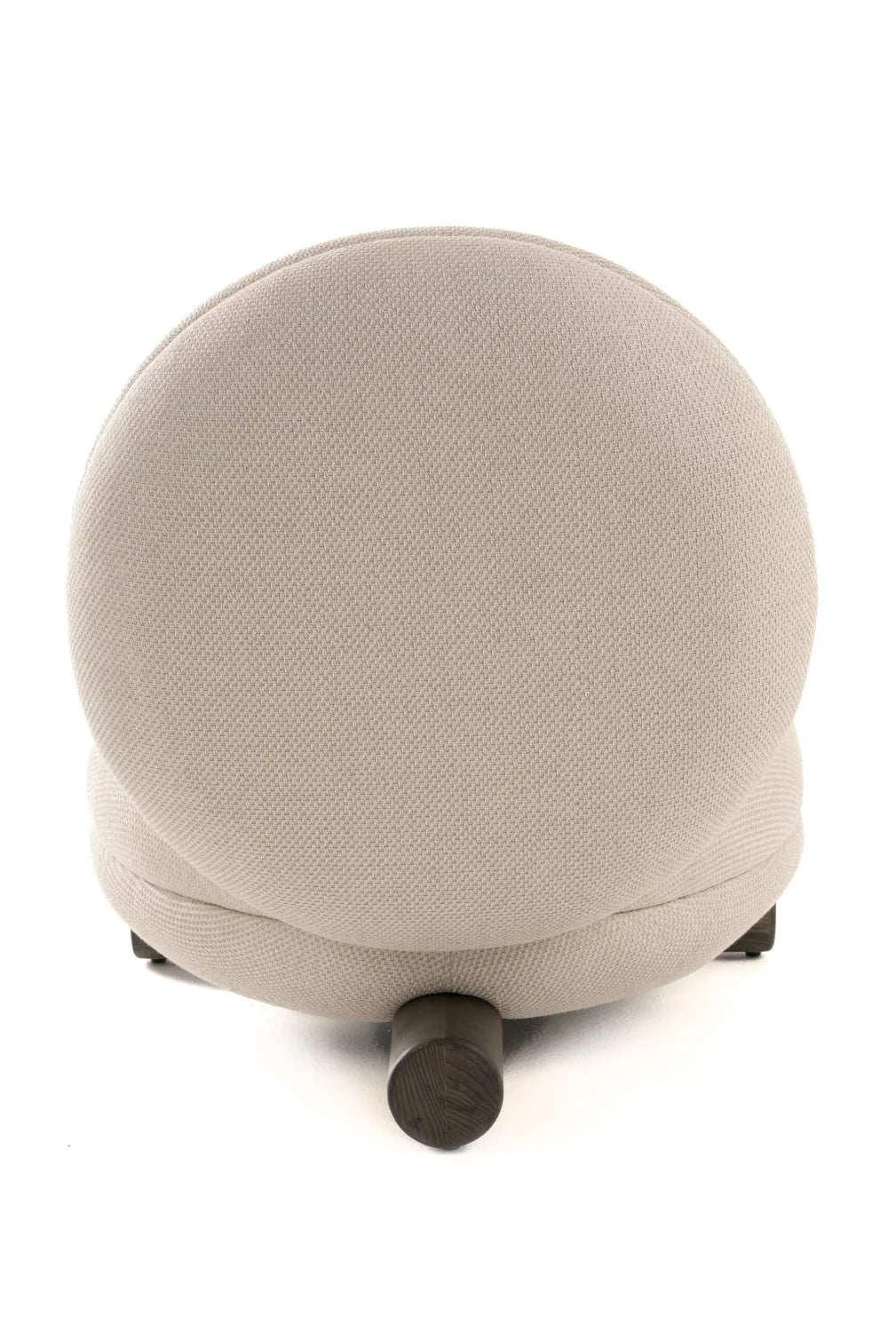 Luxury Rounded Off-White Fabric Lounge Chair Modern Italian Style for Villa