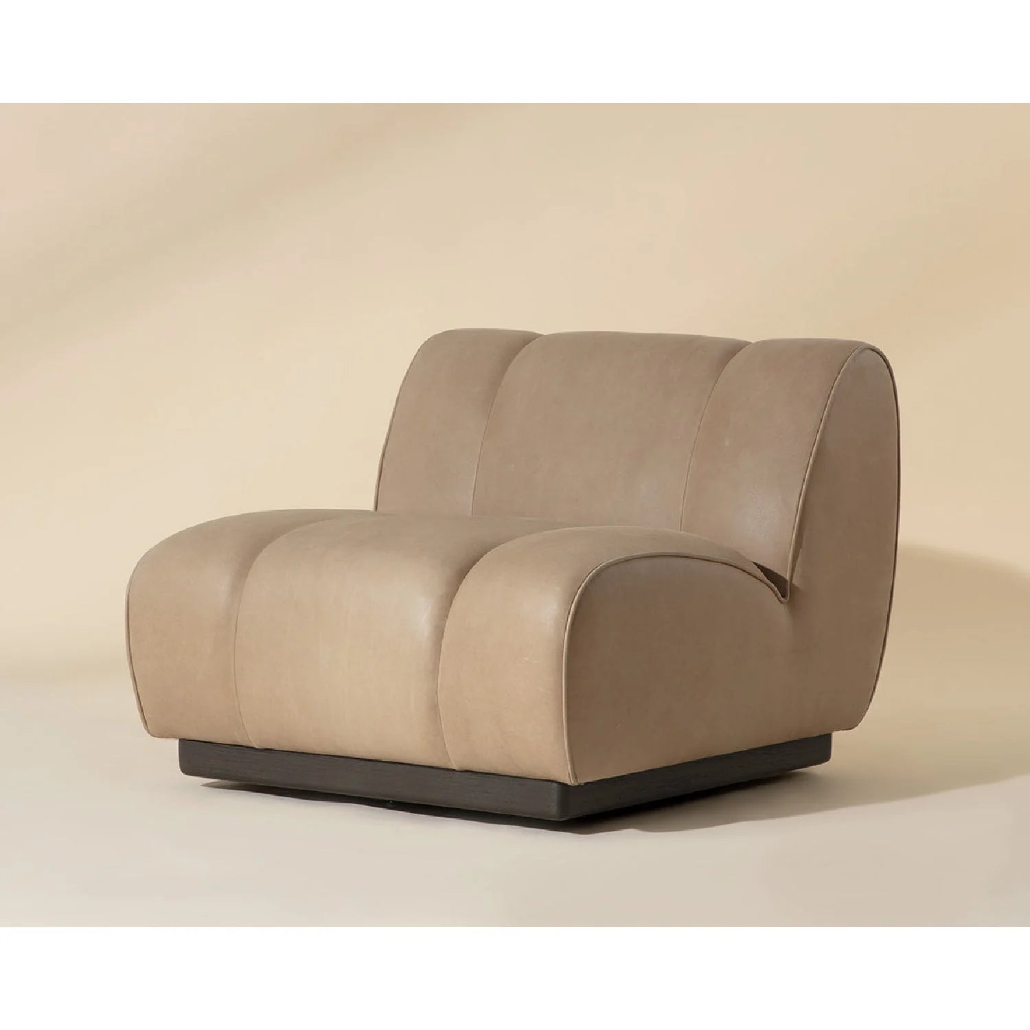Luxury Rounded Swivel Lounge Chair Modern Italian Style for Villa