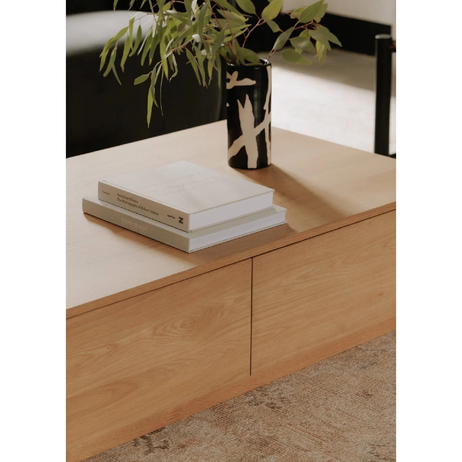 Luxury Rounded Wooden Rectangular Coffee Table Modern Italian Style for Villa