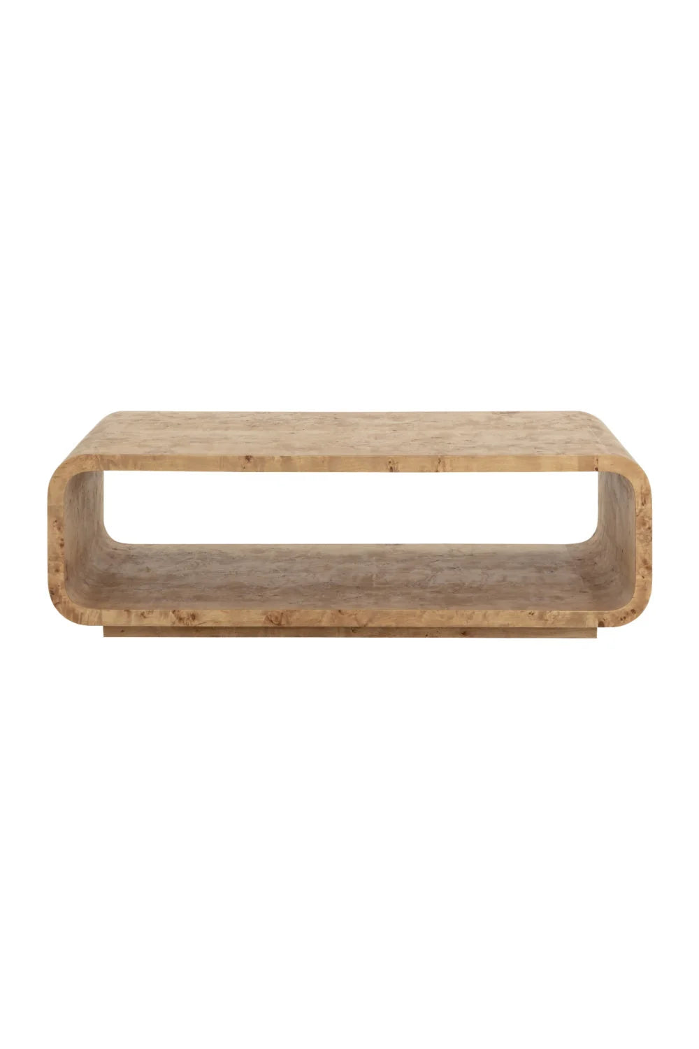 Luxury Rowena Burl Wood Coffee Table Modern Italian Style for Villa