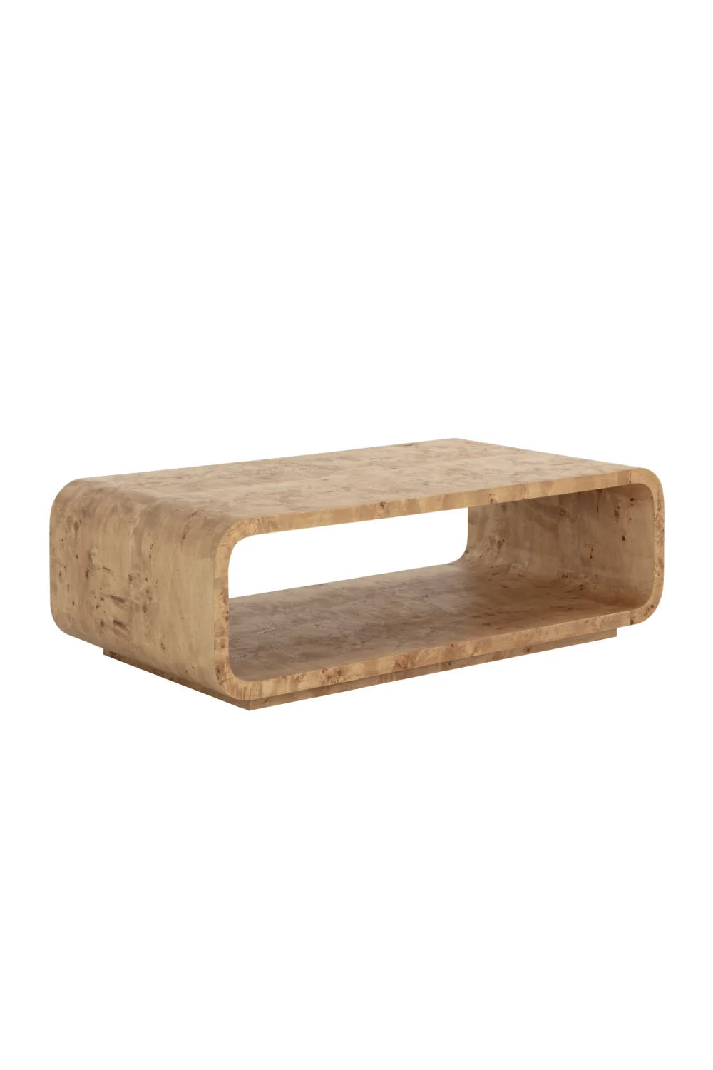 Luxury Rowena Burl Wood Coffee Table Modern Italian Style for Villa