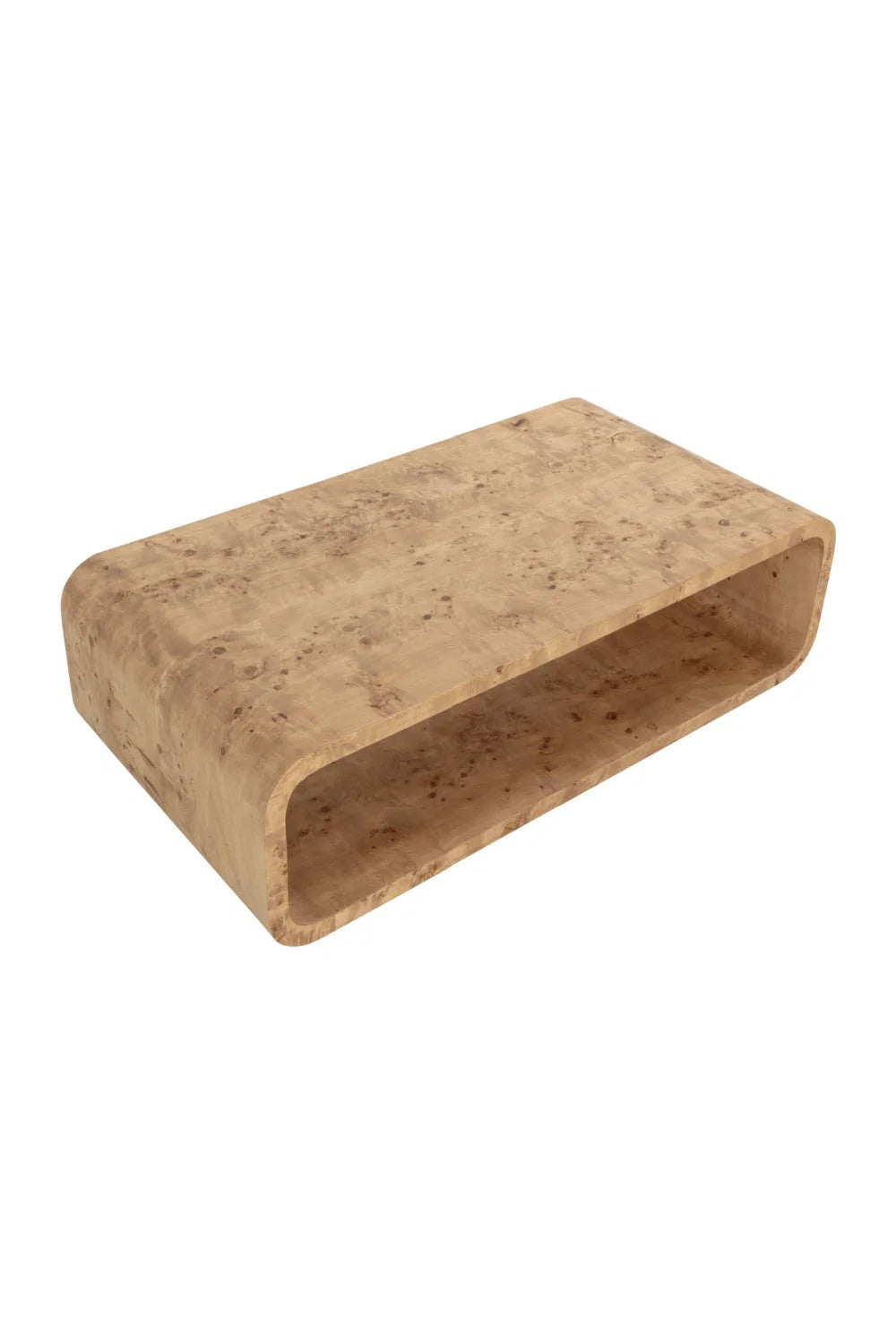 Luxury Rowena Burl Wood Coffee Table Modern Italian Style for Villa