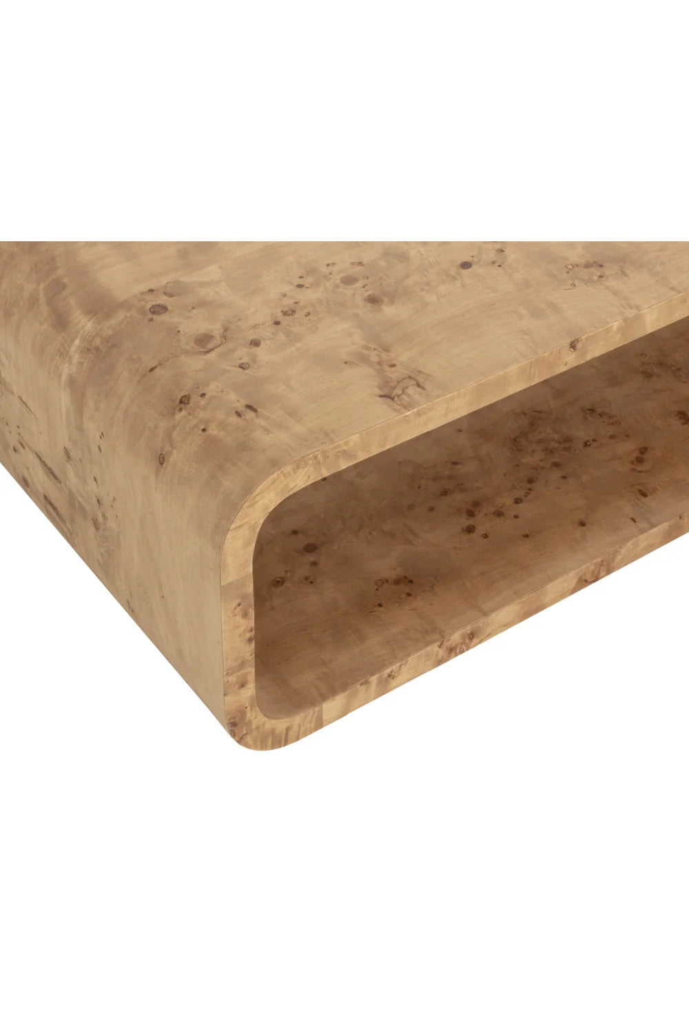 Luxury Rowena Burl Wood Coffee Table Modern Italian Style for Villa