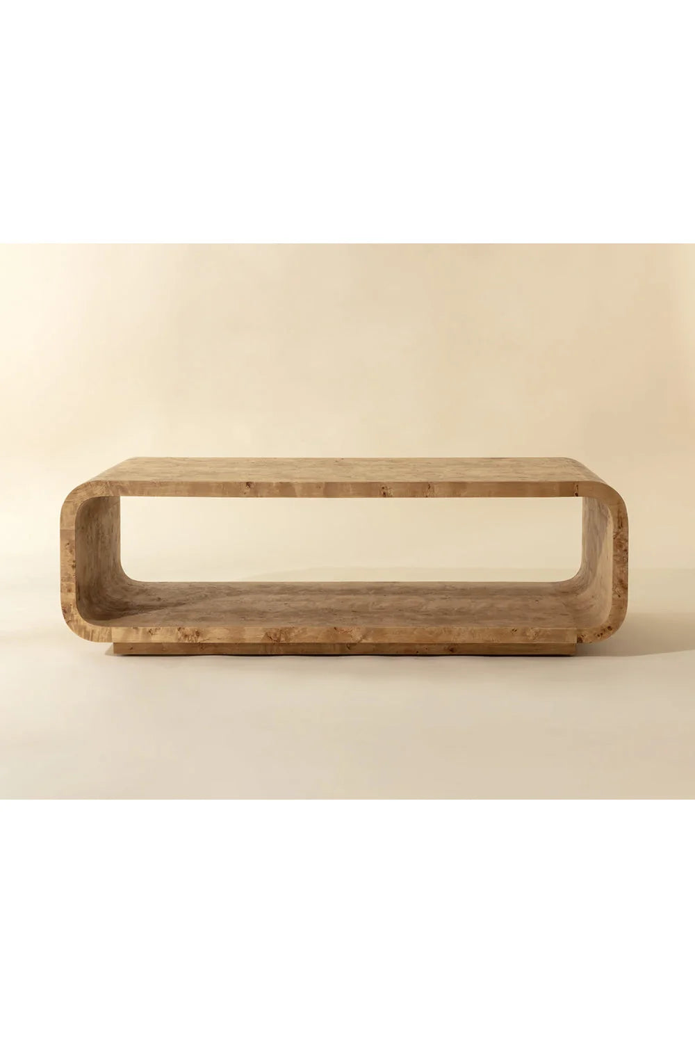 Luxury Rowena Burl Wood Coffee Table Modern Italian Style for Villa