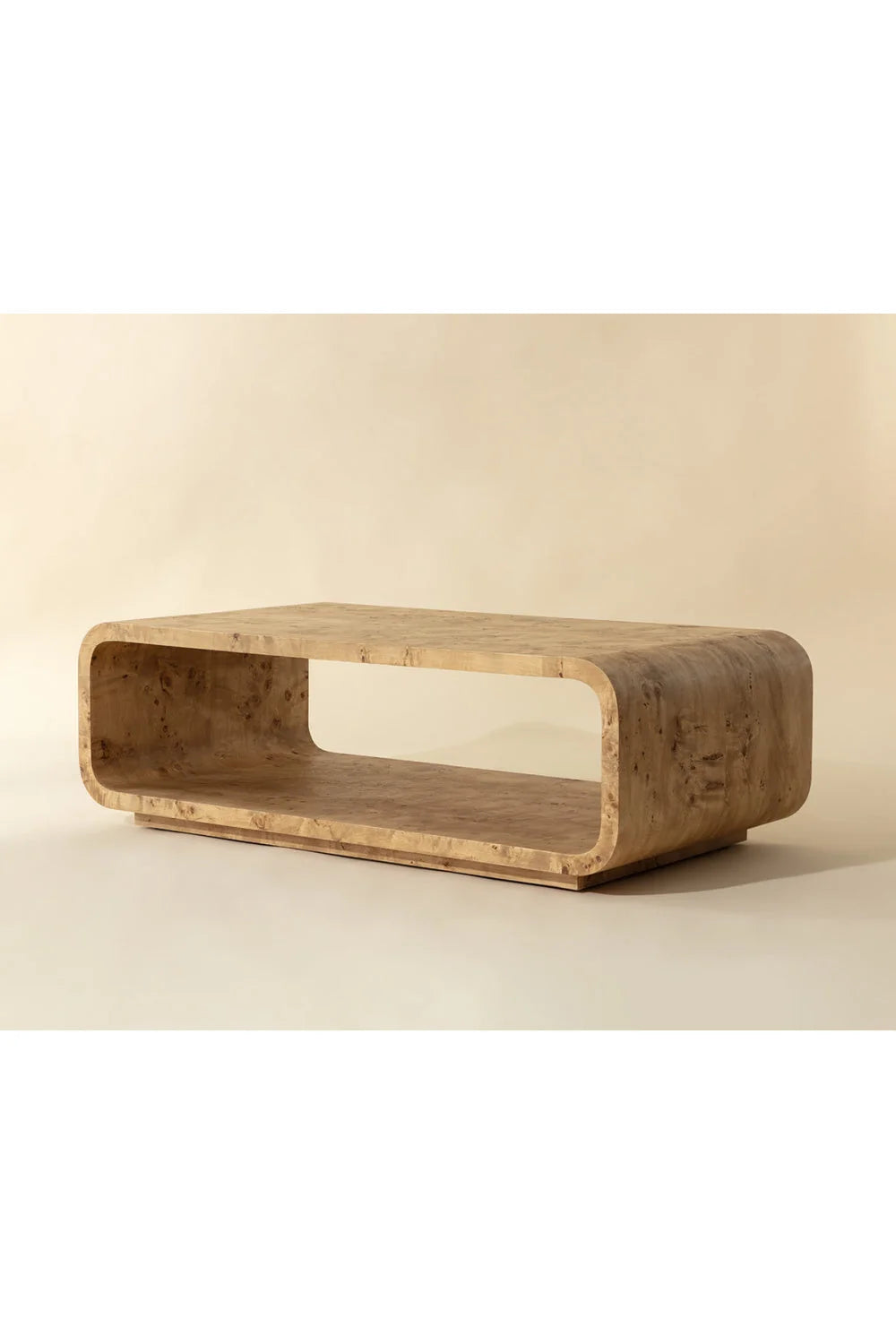 Luxury Rowena Burl Wood Coffee Table Modern Italian Style for Villa
