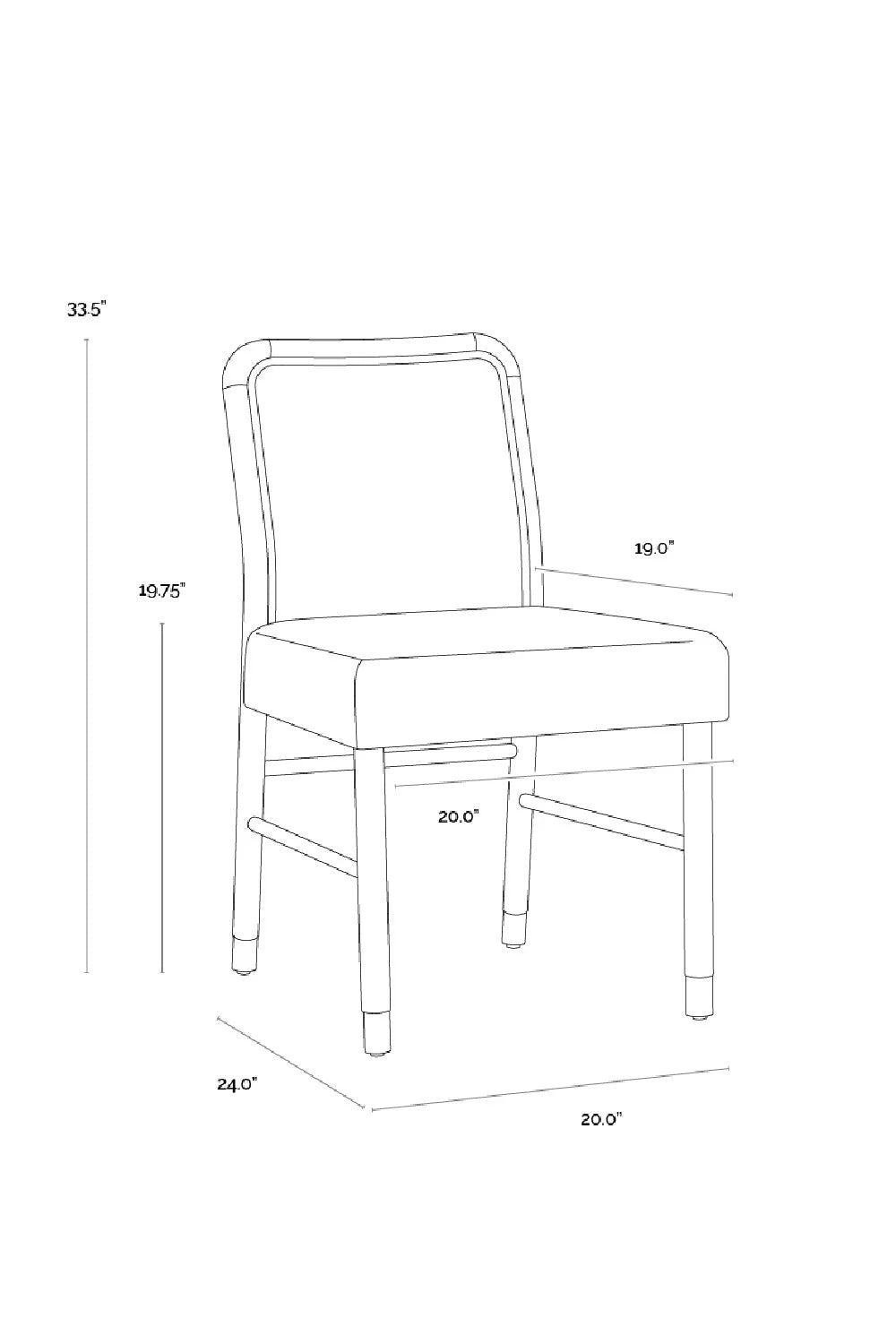Luxury Rubberwood Framed Modern Dining Chair European Style for Villa