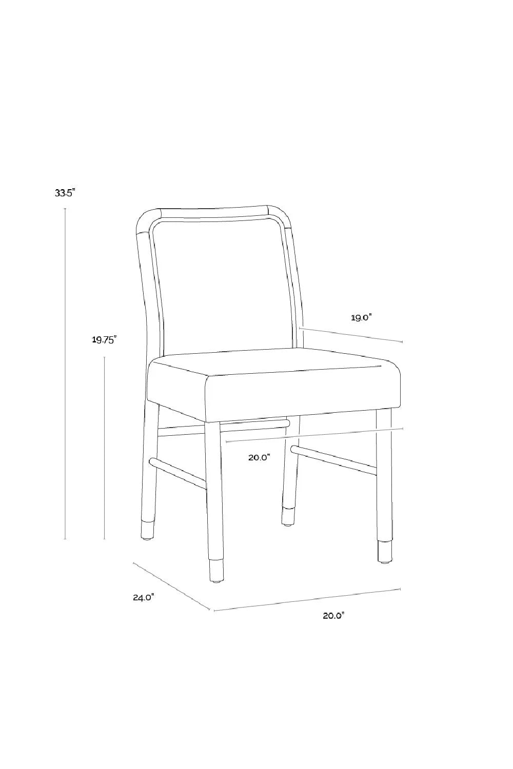 Luxury Rubberwood Framed Modern Dining Chair European Style for Villa