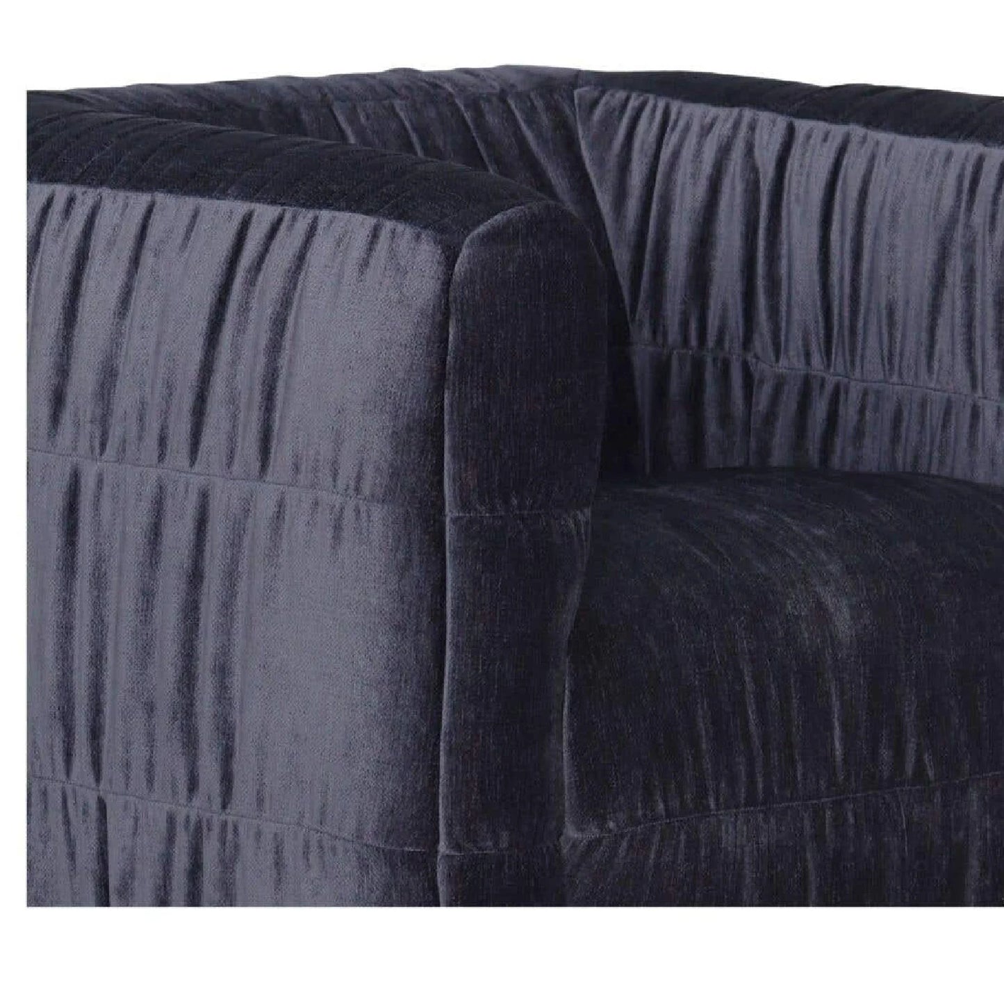 Luxury Ruched Chenille Swivel Chair Modern Italian Style for Villa