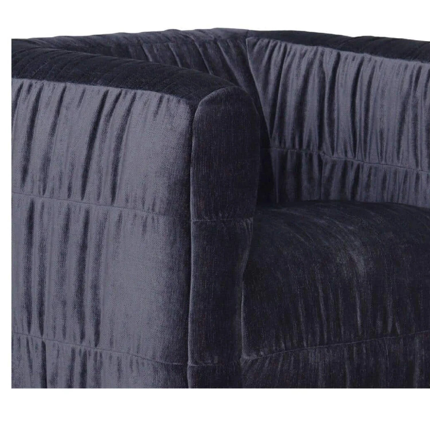 Luxury Ruched Chenille Swivel Chair Modern Italian Style for Villa