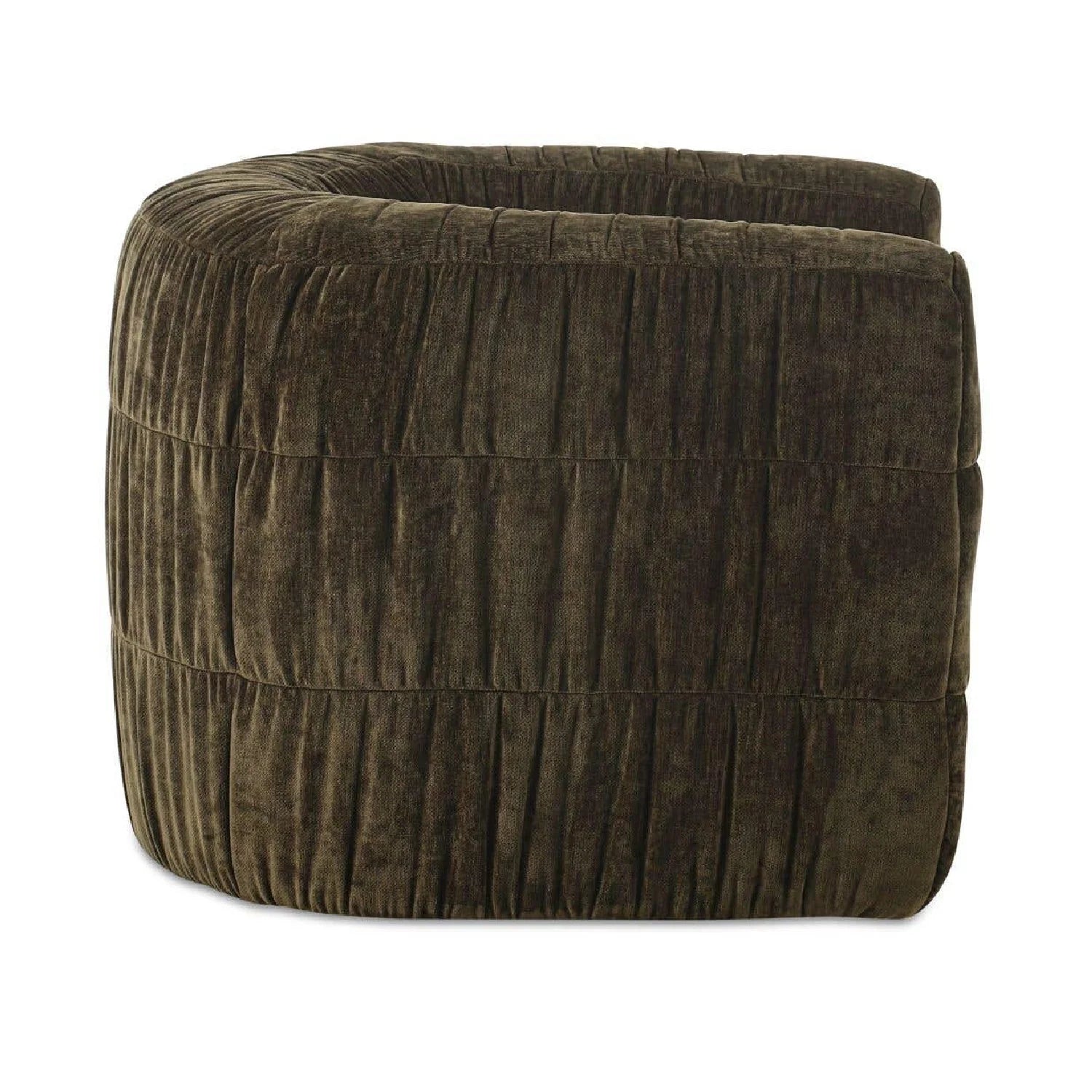 Luxury Ruched Chenille Swivel Chair Modern Italian Style for Villa
