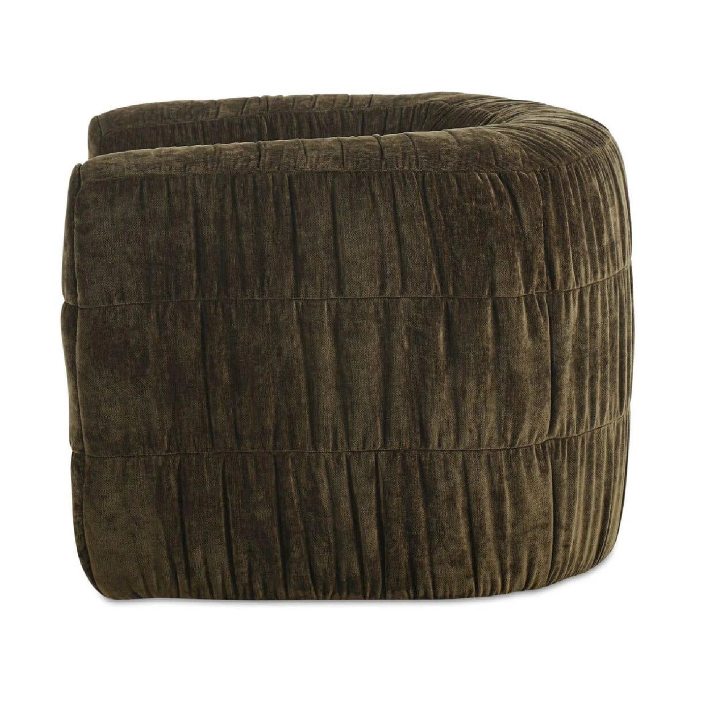 Luxury Ruched Chenille Swivel Chair Modern Italian Style for Villa