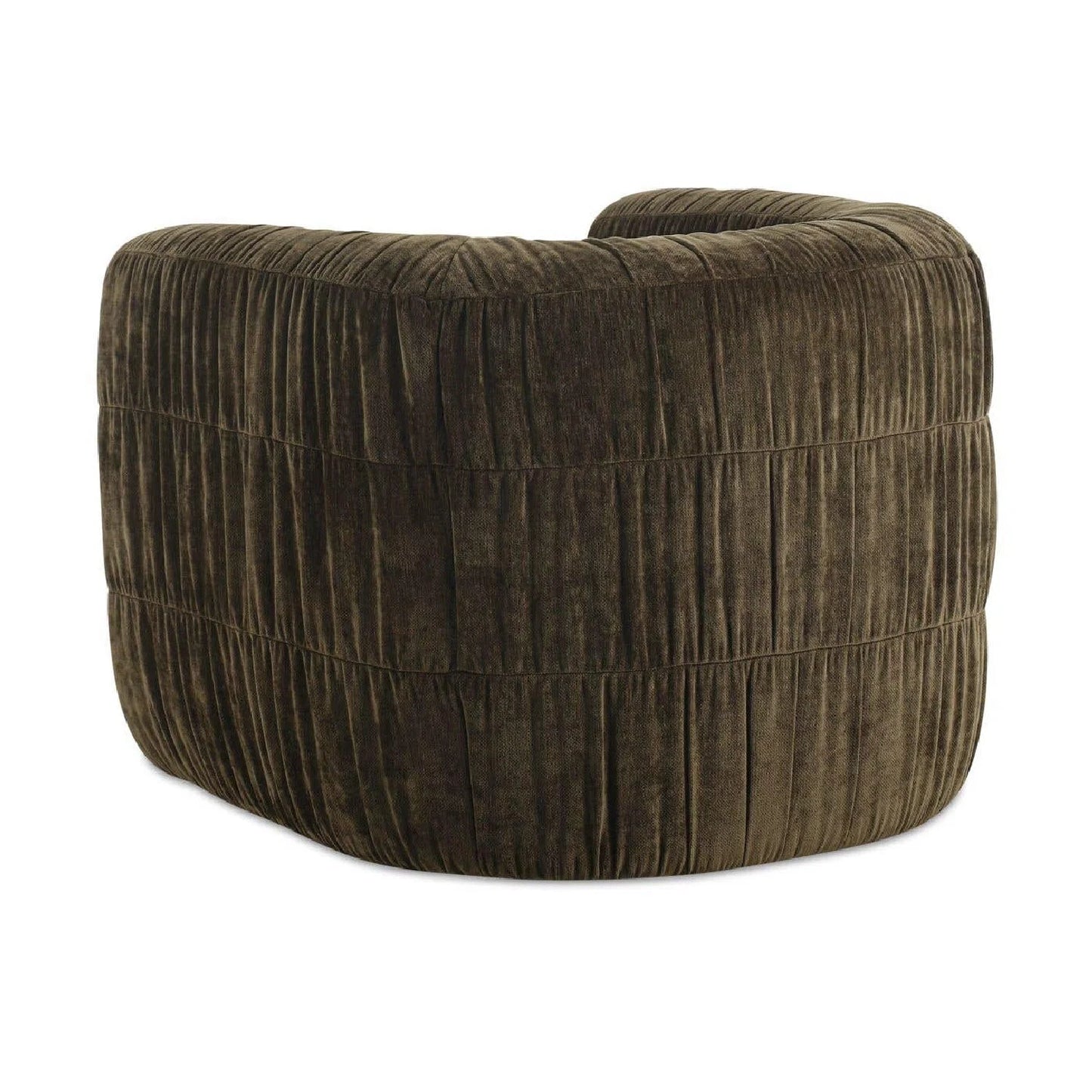 Luxury Ruched Chenille Swivel Chair Modern Italian Style for Villa