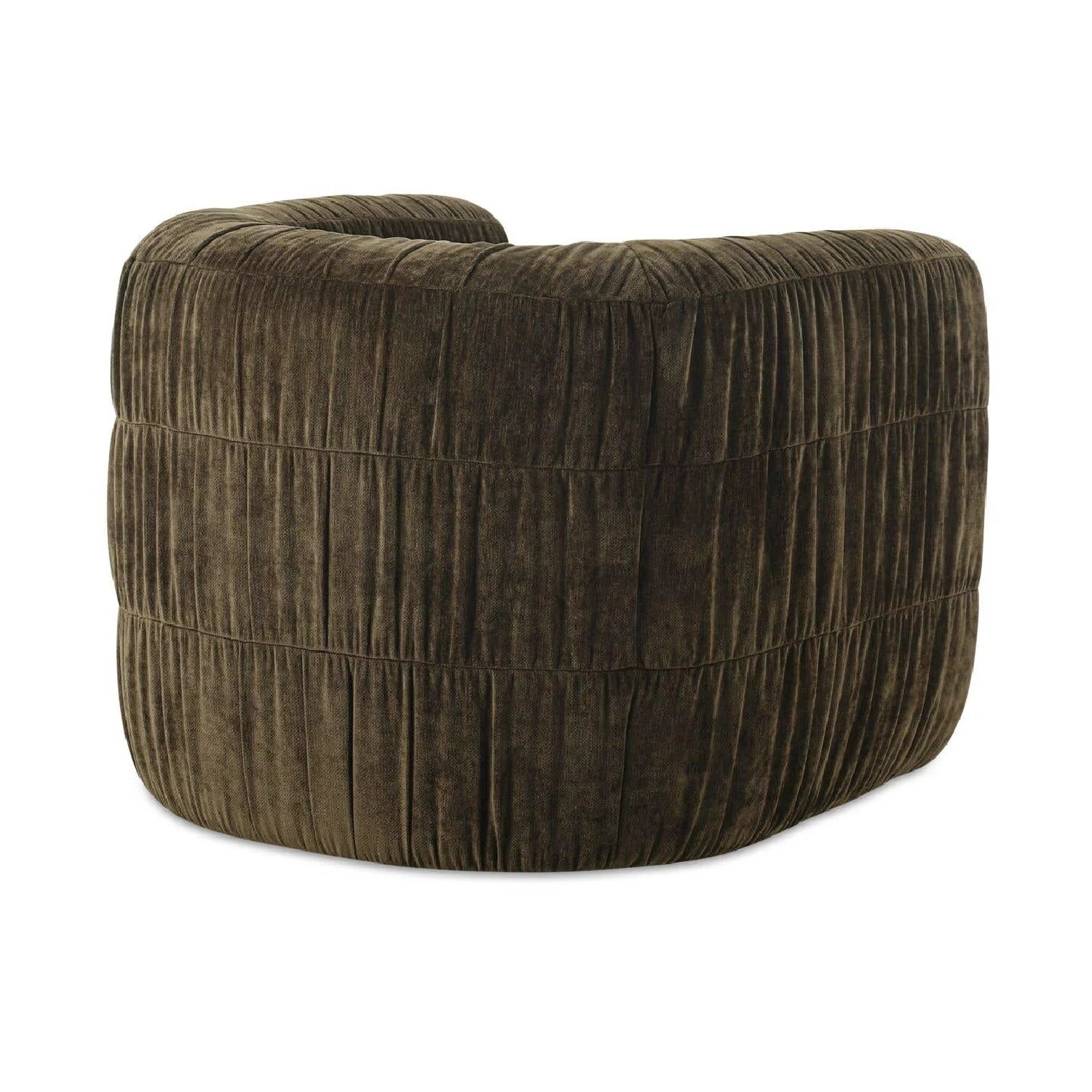 Luxury Ruched Chenille Swivel Chair Modern Italian Style for Villa