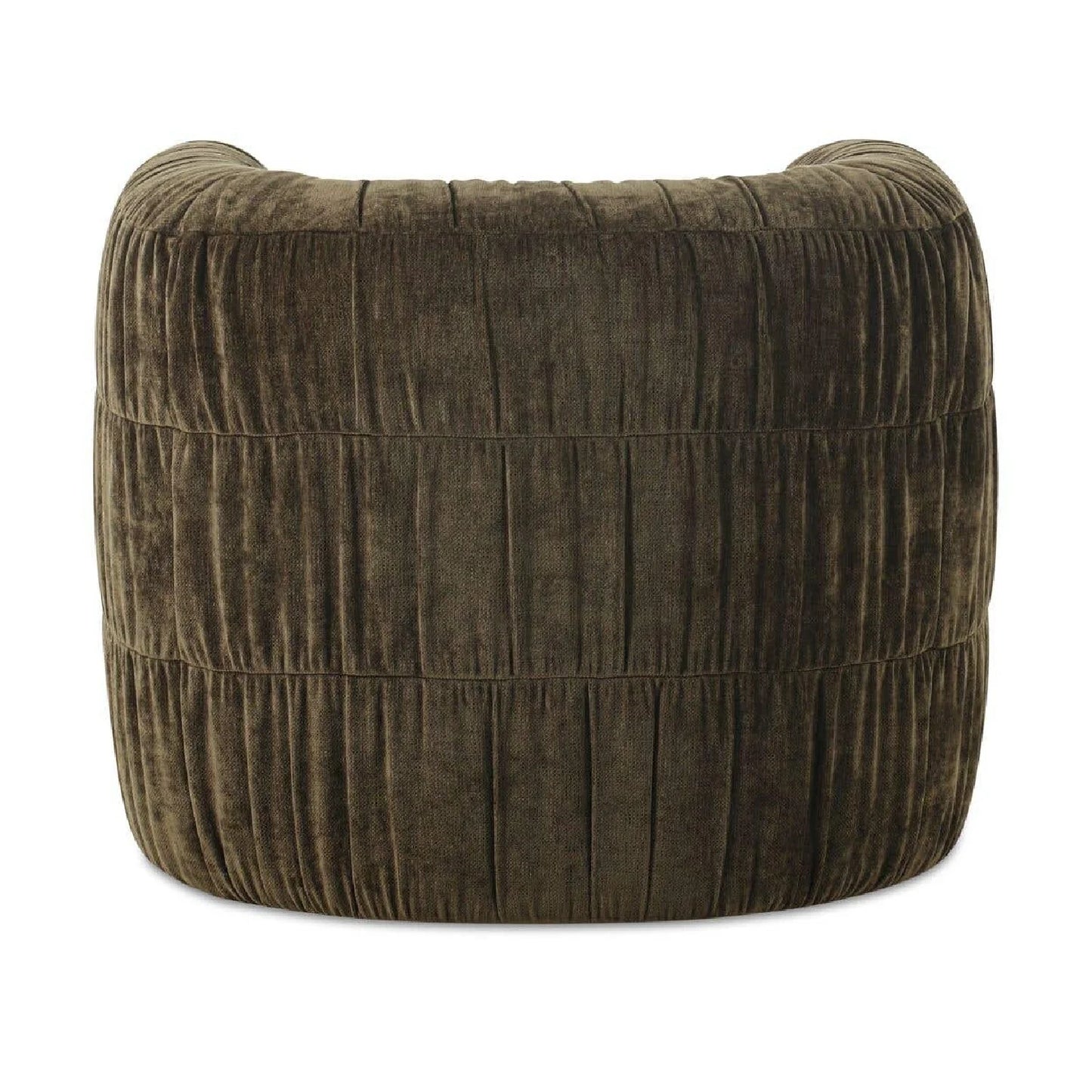 Luxury Ruched Chenille Swivel Chair Modern Italian Style for Villa