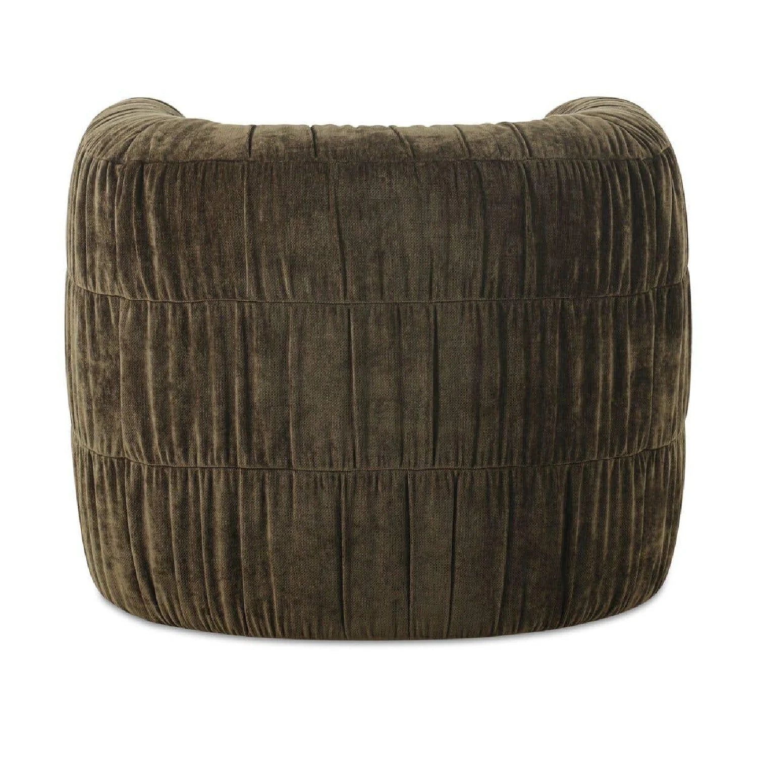 Luxury Ruched Chenille Swivel Chair Modern Italian Style for Villa