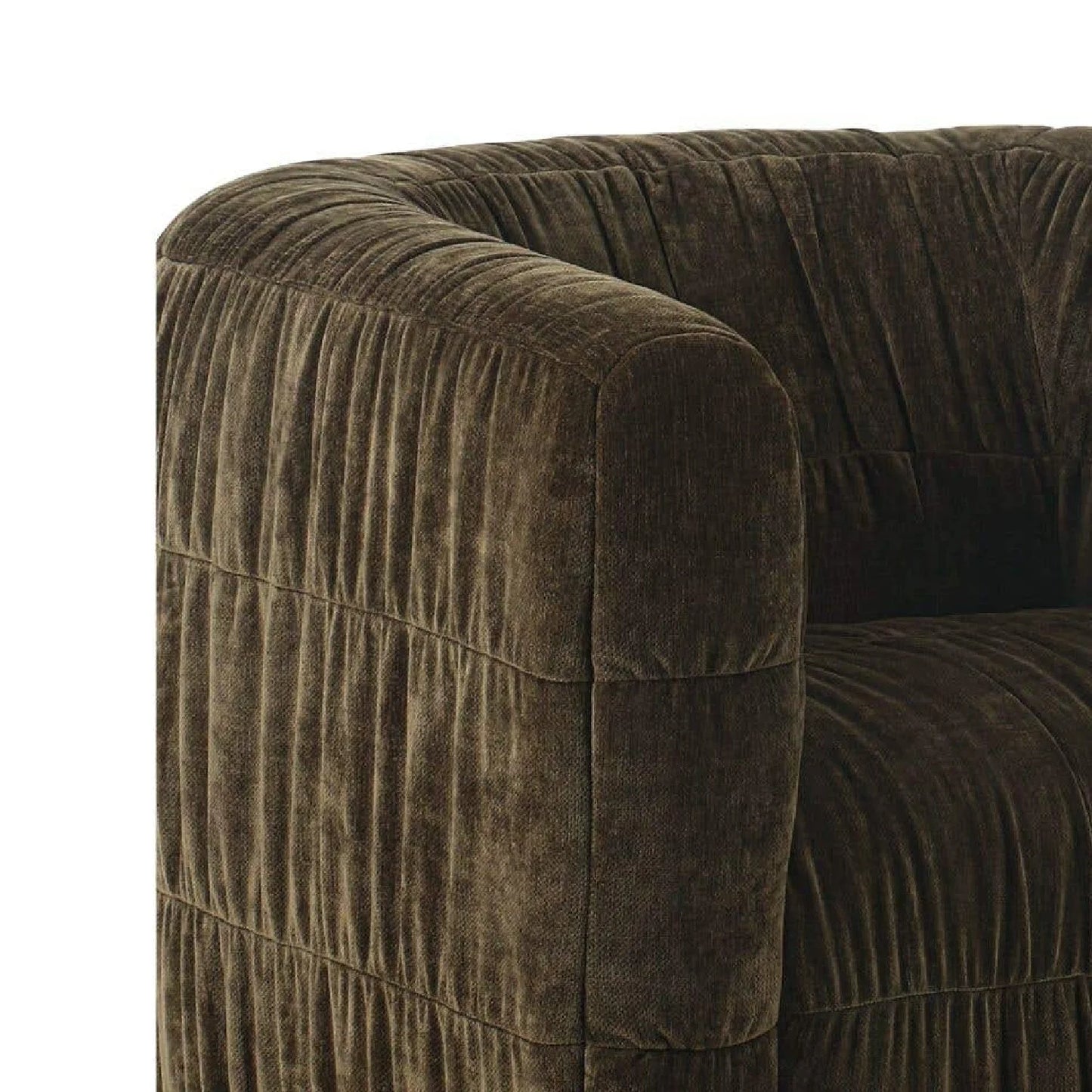 Luxury Ruched Chenille Swivel Chair Modern Italian Style for Villa
