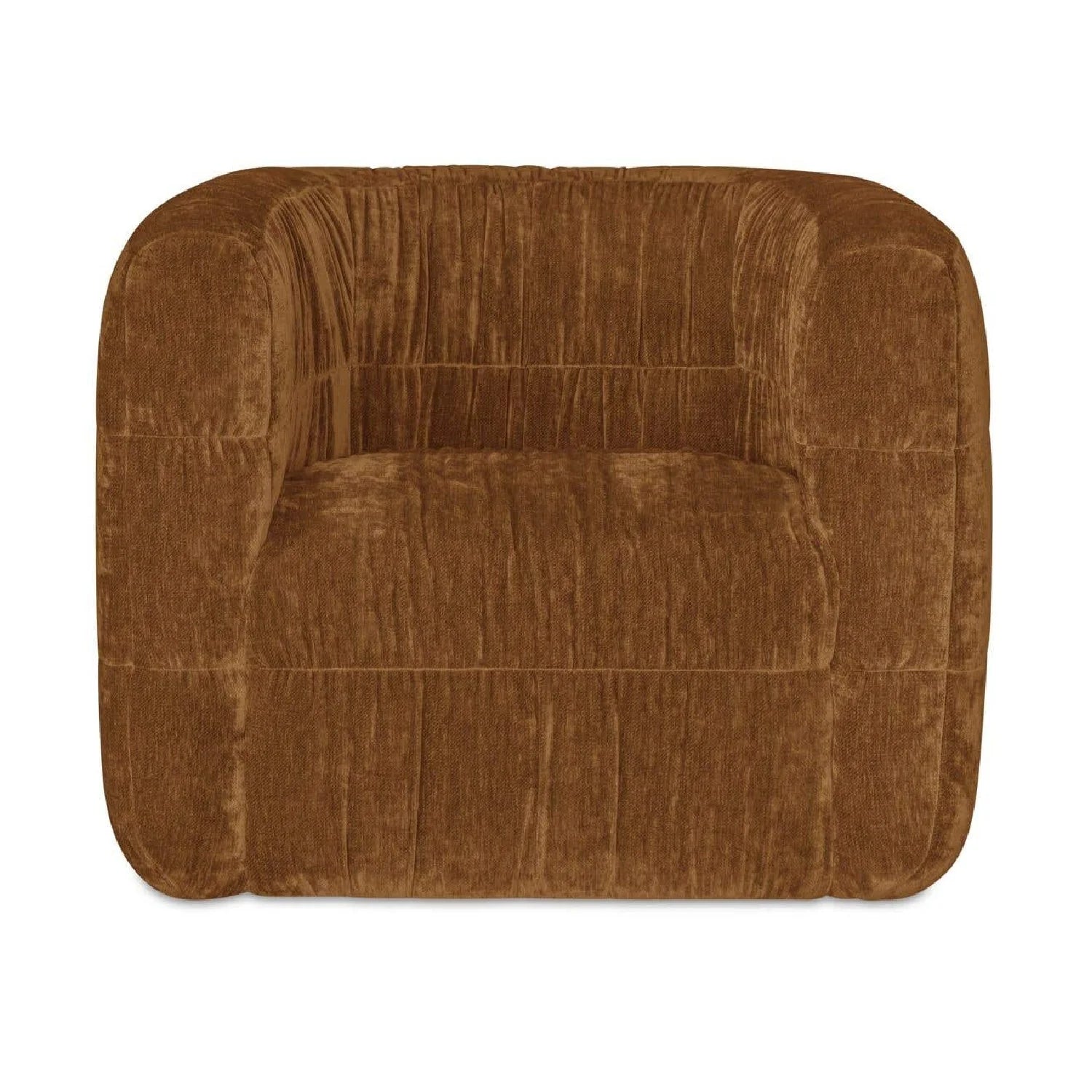 Luxury Ruched Chenille Swivel Chair Modern Italian Style for Villa