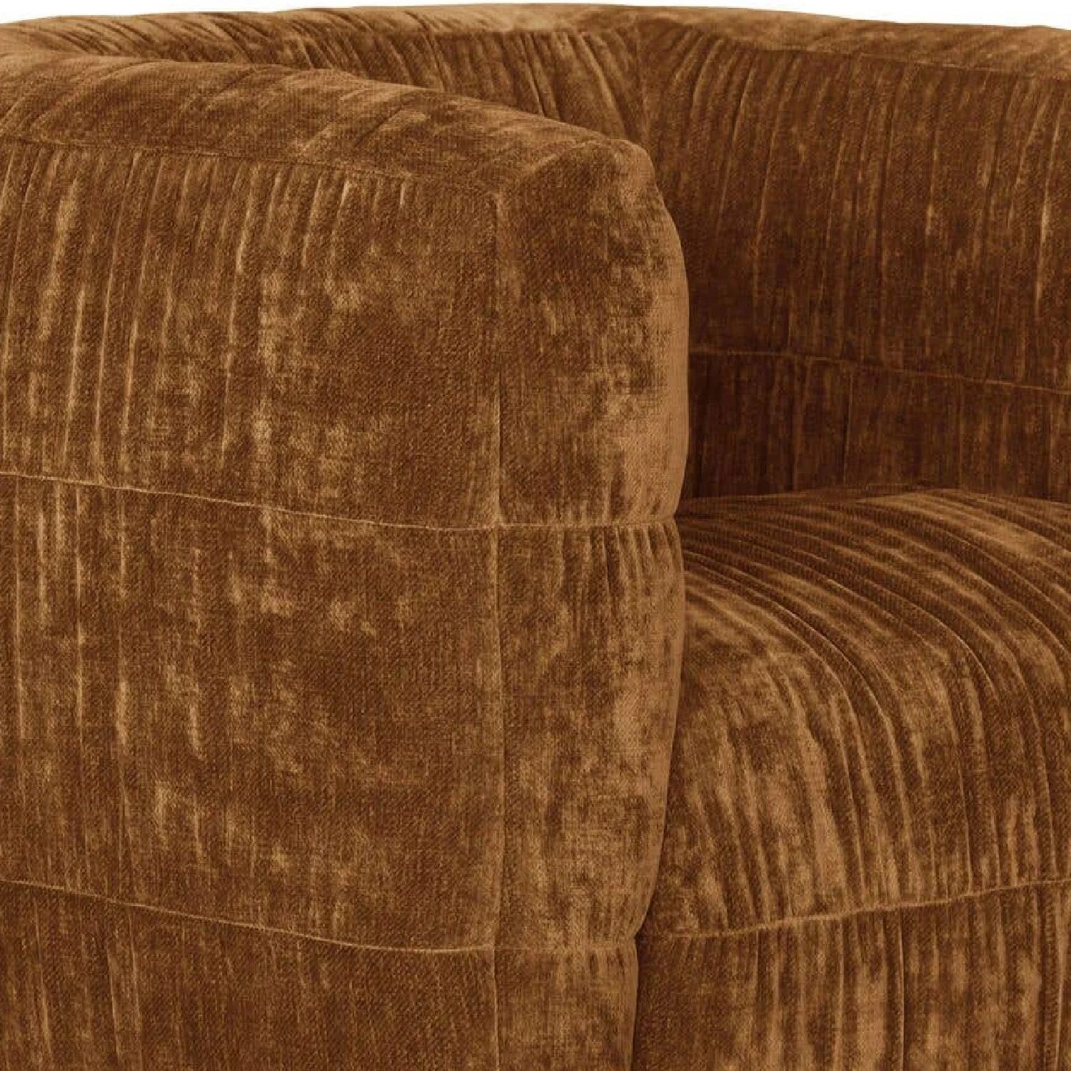Luxury Ruched Chenille Swivel Chair Modern Italian Style for Villa
