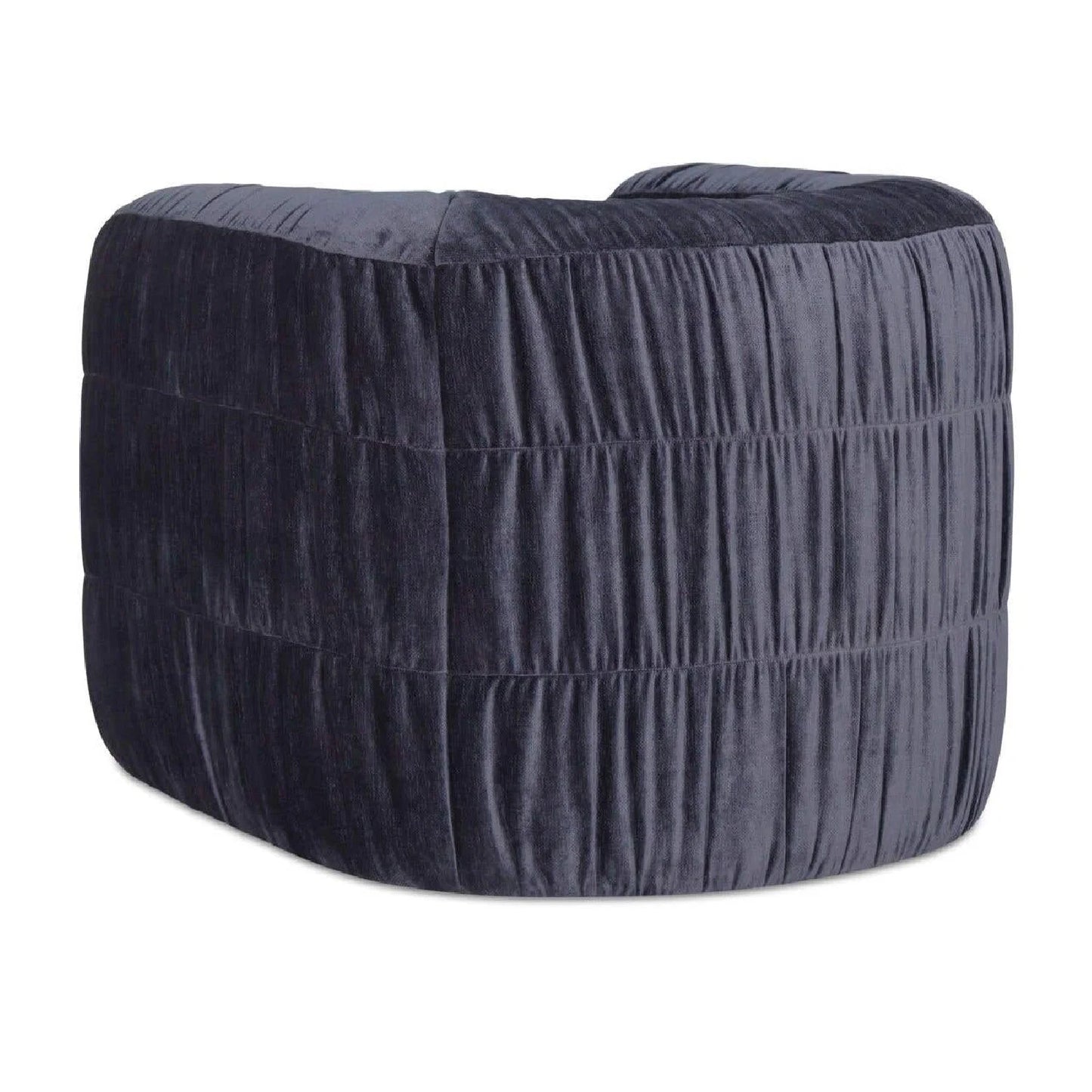 Luxury Ruched Chenille Swivel Chair Modern Italian Style for Villa