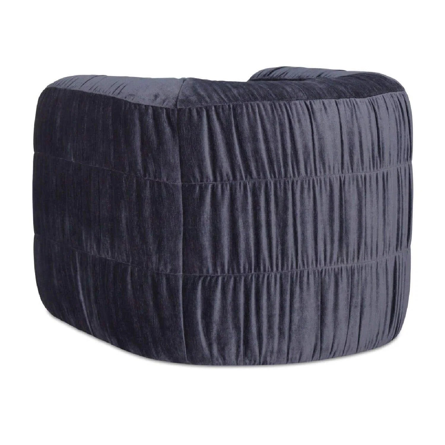 Luxury Ruched Chenille Swivel Chair Modern Italian Style for Villa