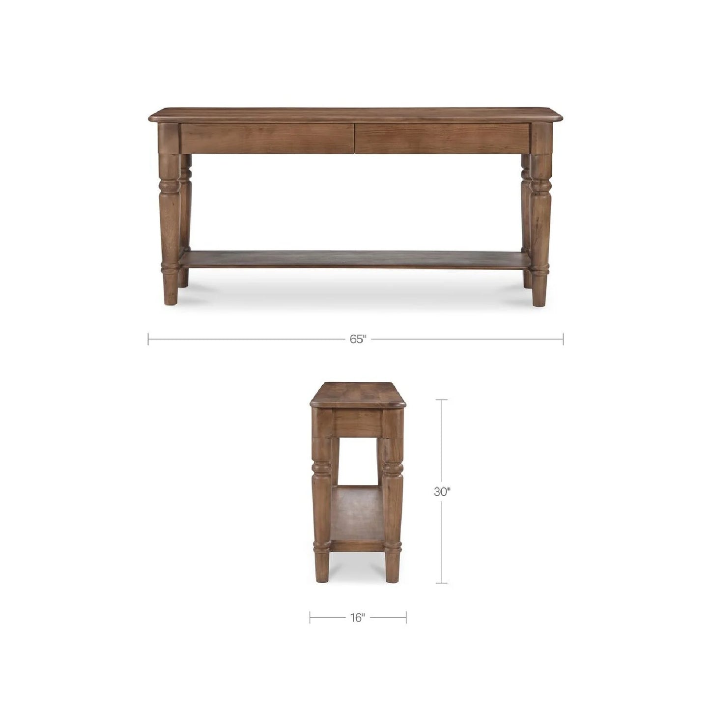 Luxury Russet Acacia Console Table Modern Italian Style for Villa