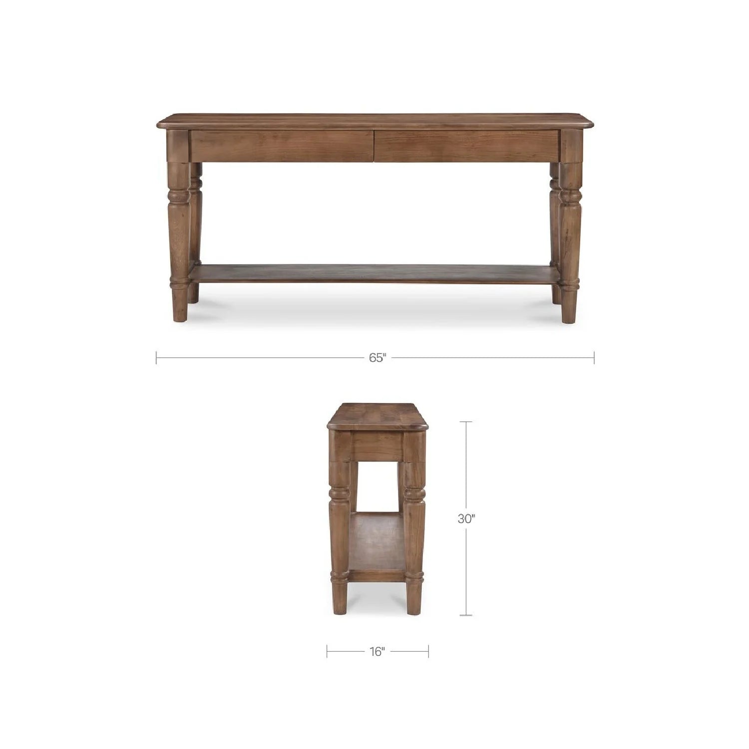 Luxury Russet Acacia Console Table Modern Italian Style for Villa