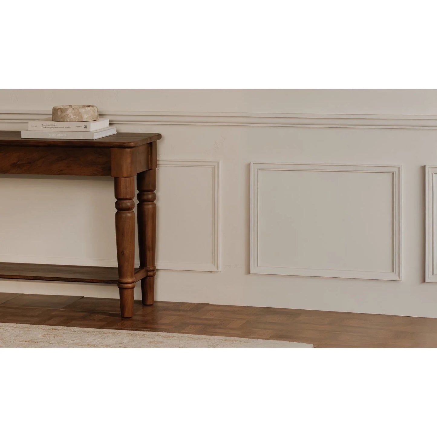 Luxury Russet Acacia Console Table Modern Italian Style for Villa