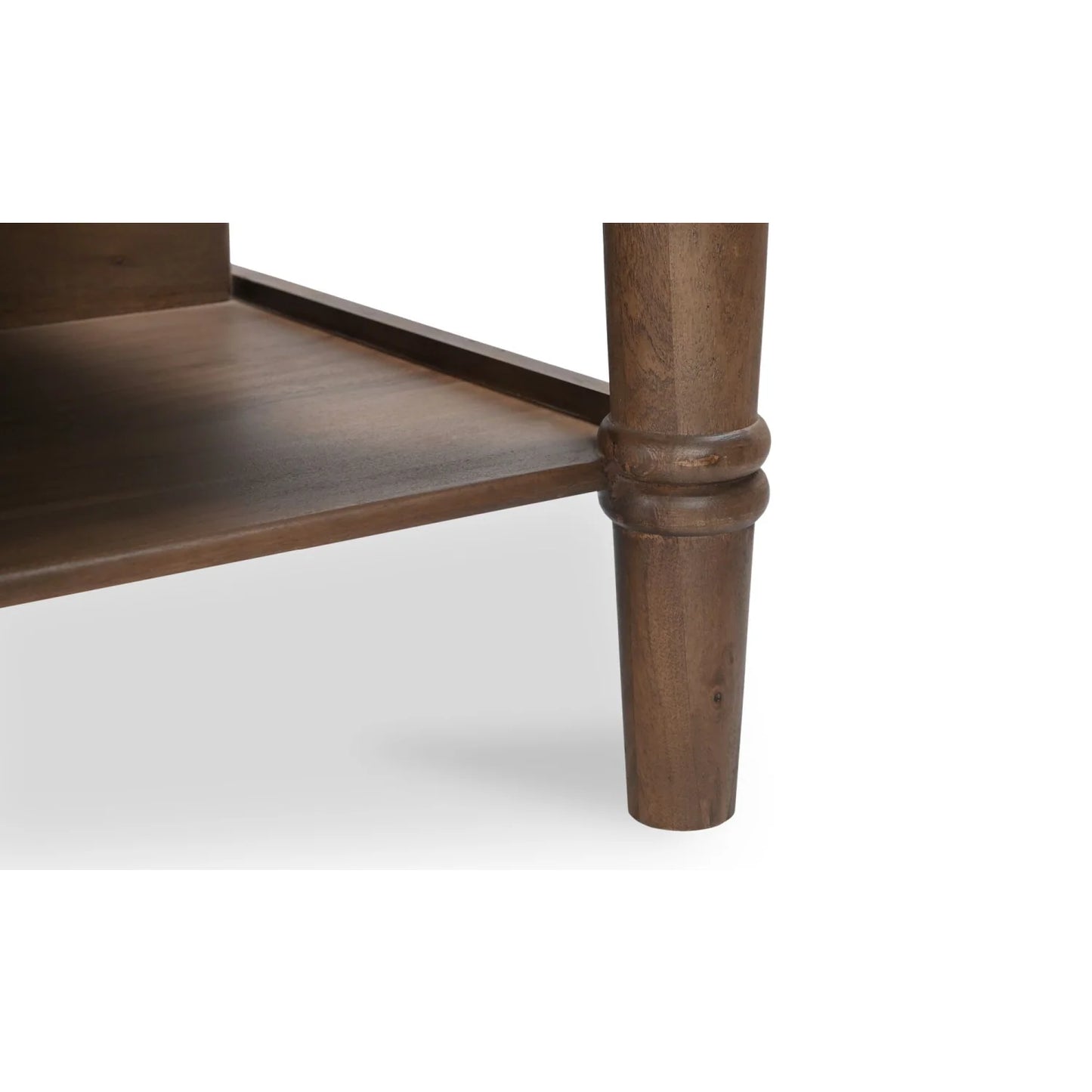 Luxury Russet Acacia Wood 3-Drawer Kitchen Island European Style for Villa