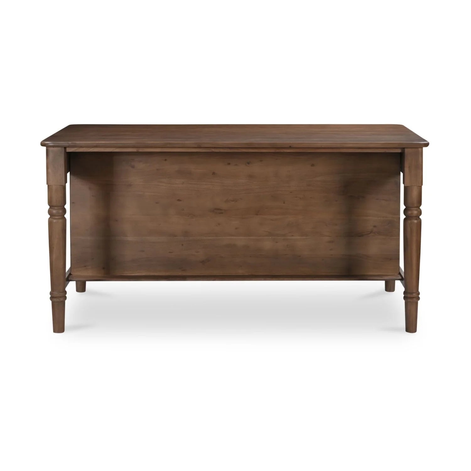 Luxury Russet Acacia Wood 3-Drawer Kitchen Island European Style for Villa