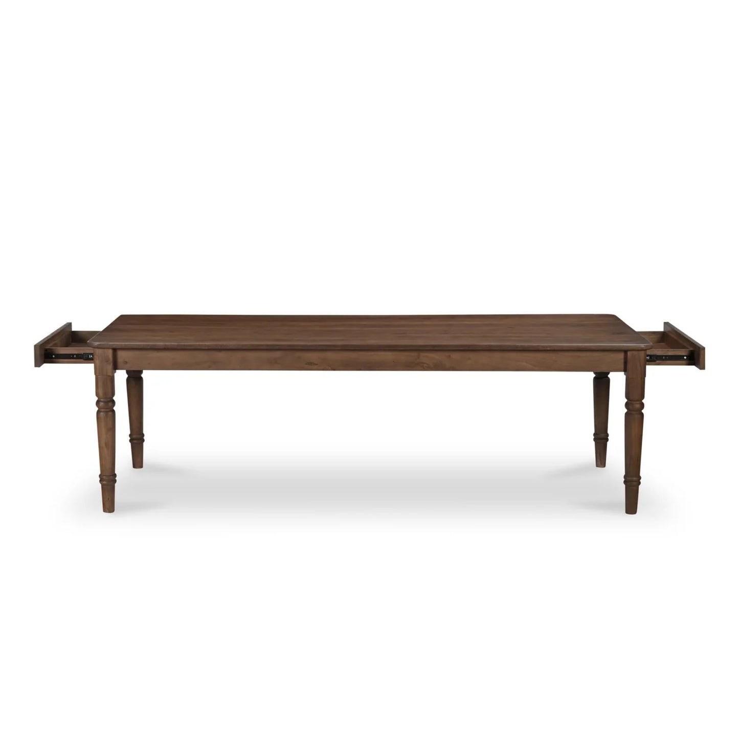 Luxury Russet Brown Acacia Dining Table Modern Italian Style for Villa