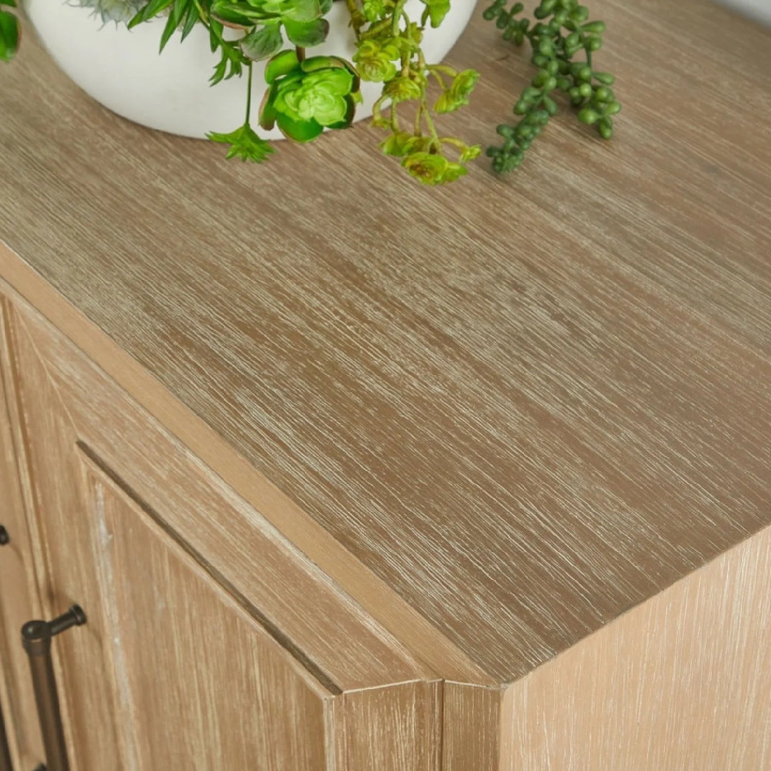 Luxury Rustic Acacia Sideboard European Style for Villa