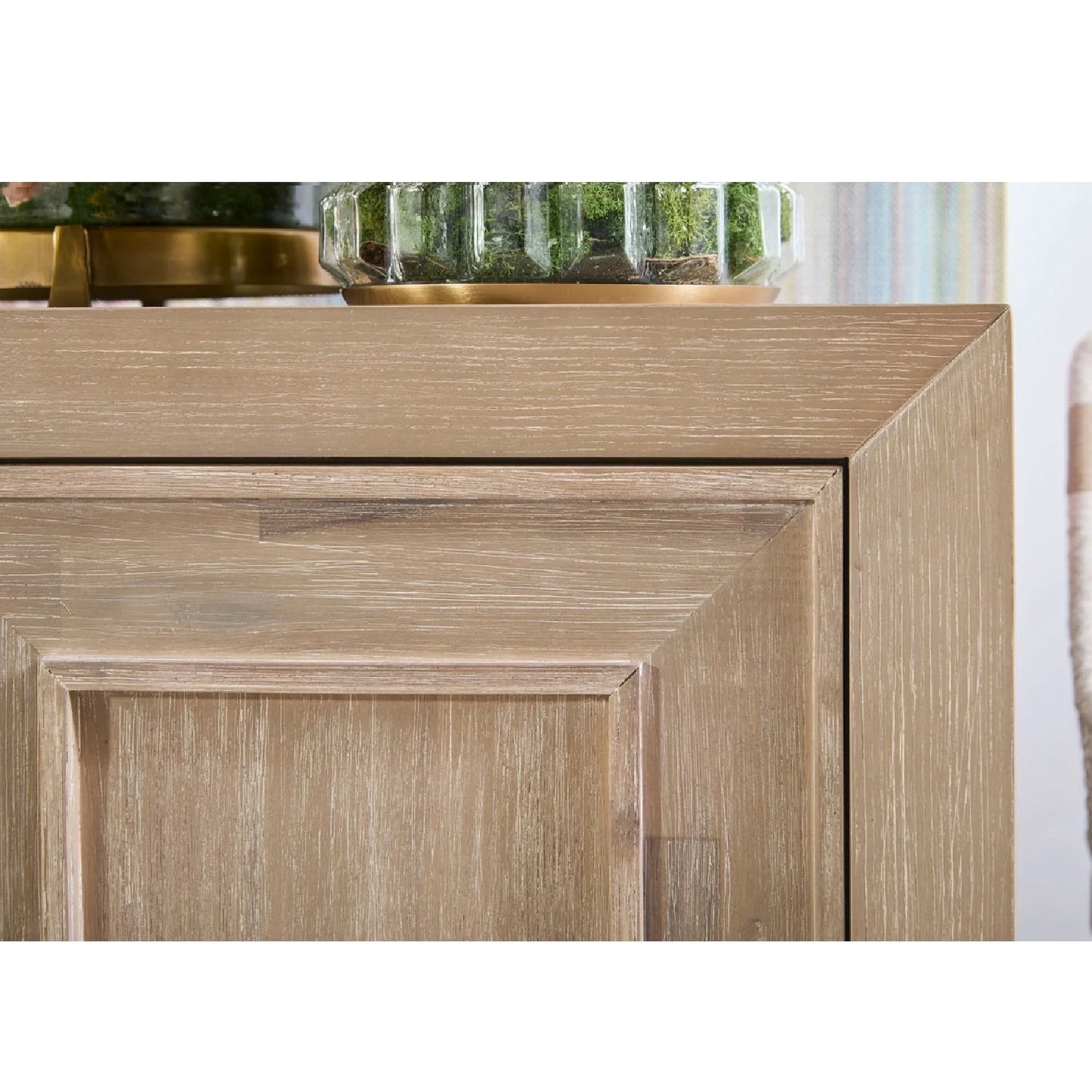 Luxury Rustic Acacia Sideboard European Style for Villa