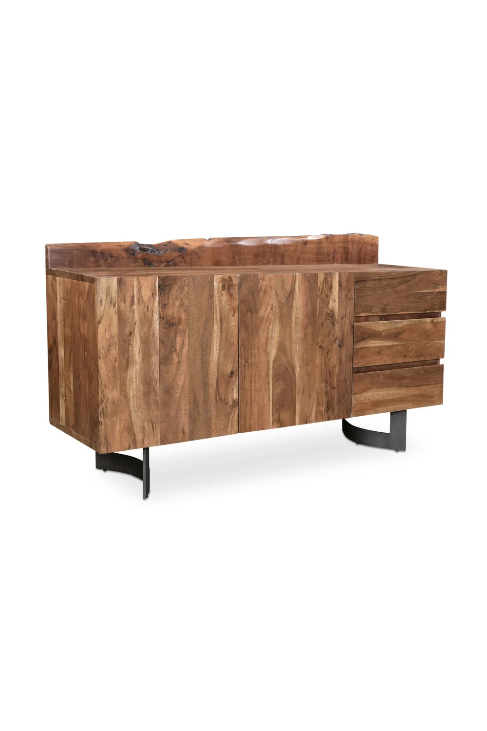 Luxury Rustic Acacia Sideboard European Style for Villa
