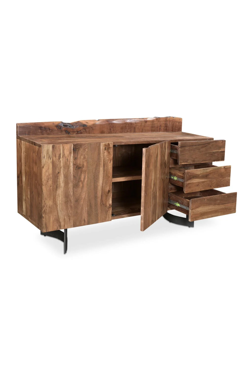Luxury Rustic Acacia Sideboard European Style for Villa