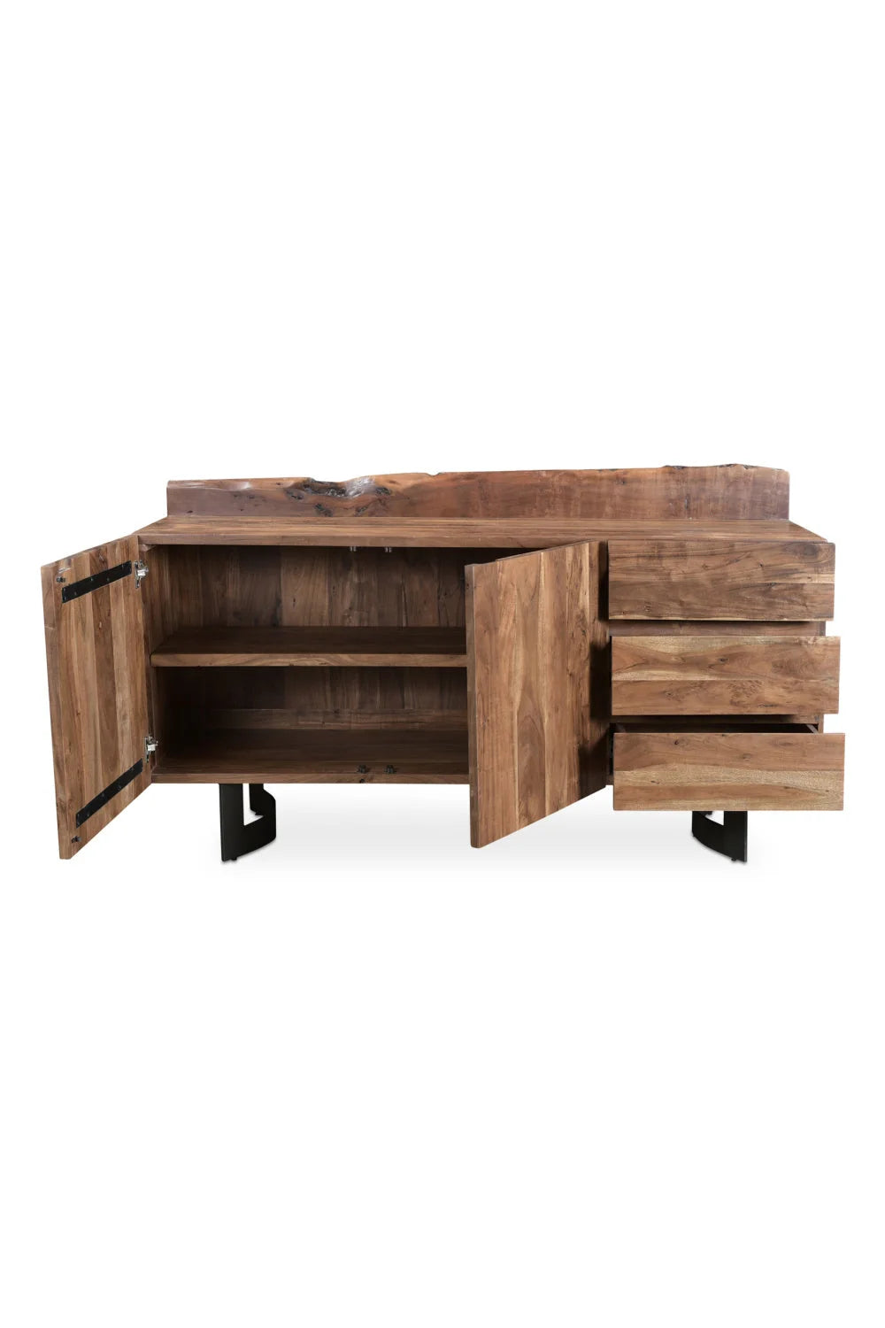 Luxury Rustic Acacia Sideboard European Style for Villa