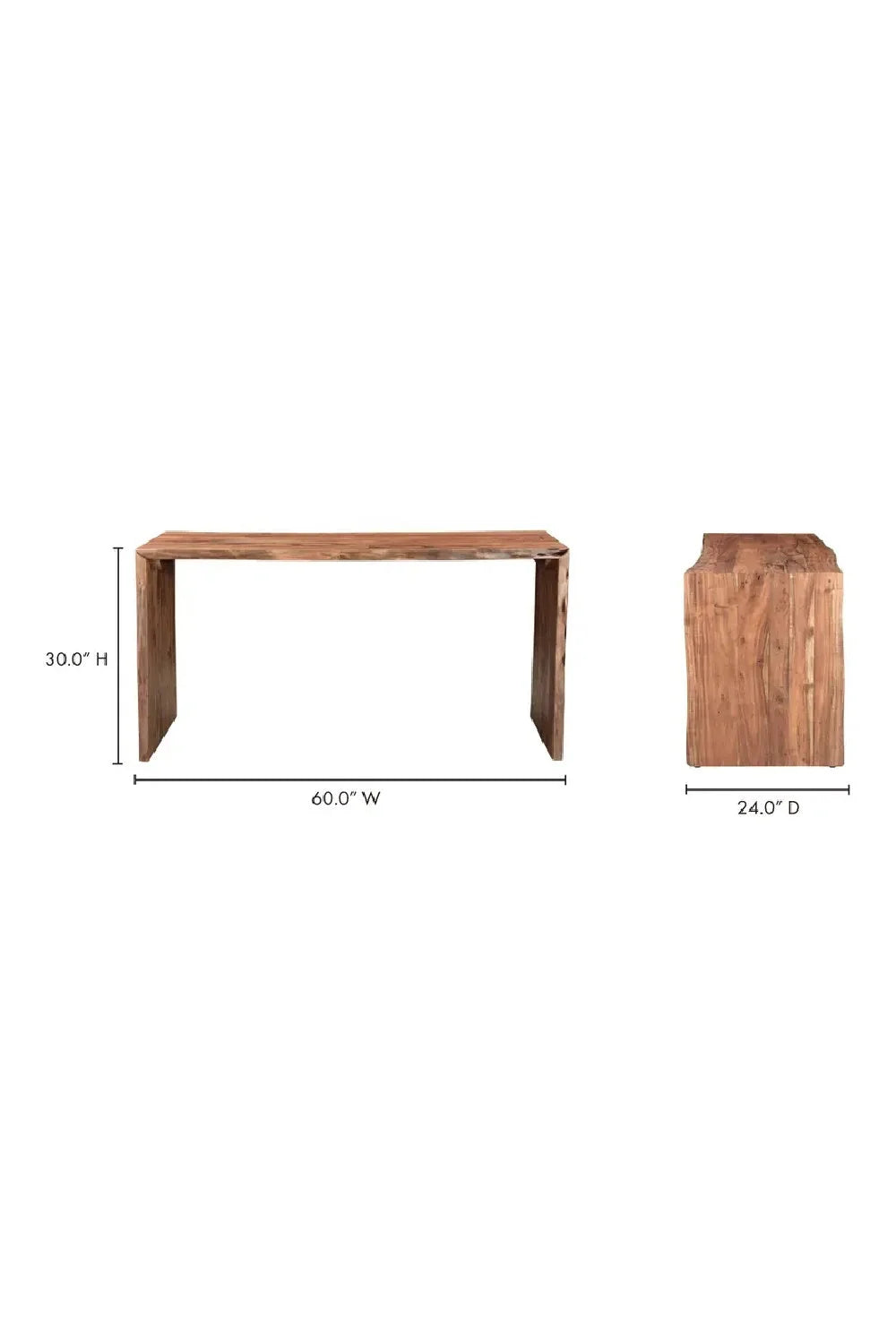 Luxury Rustic Acacia Solid Wood Modern Desk European Style for Villa